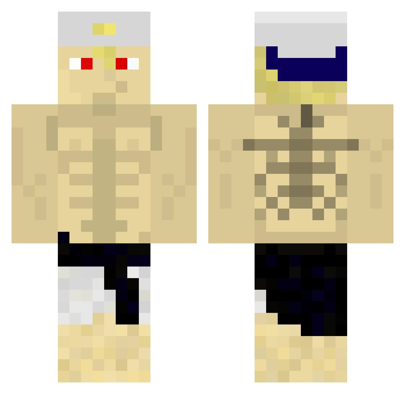 Mouud Minecraft skin, front and back view