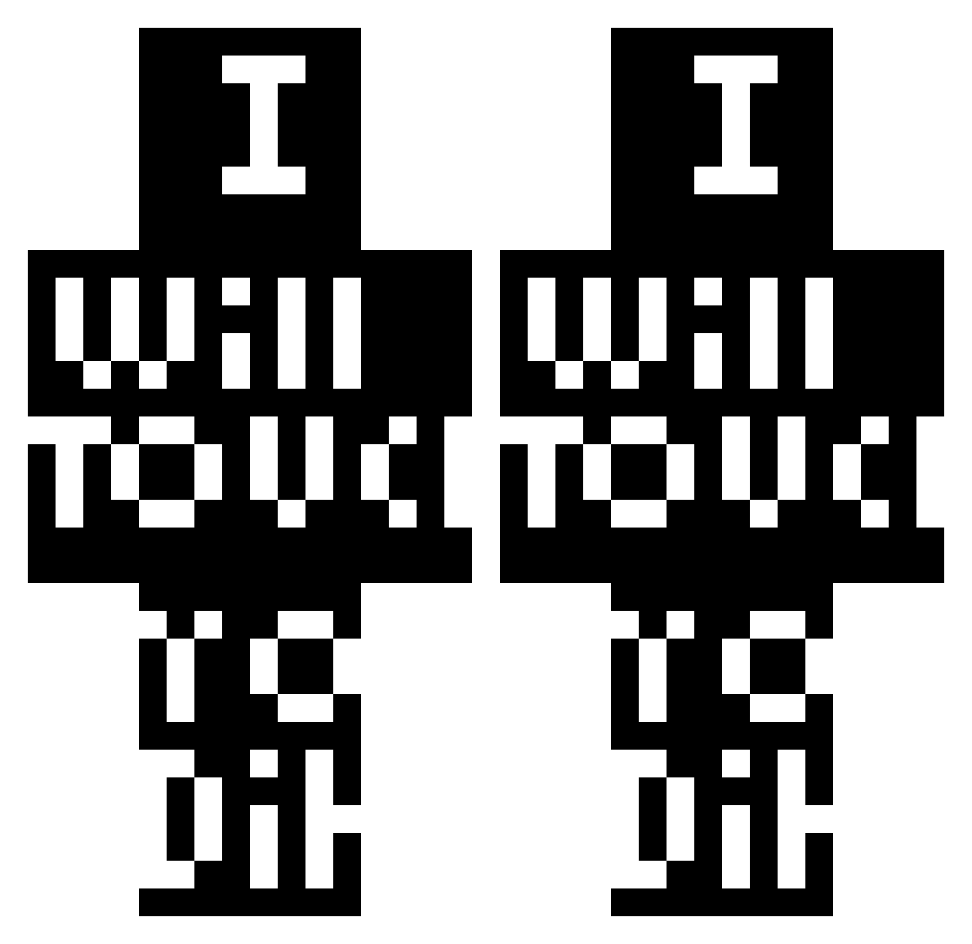 Smimim Minecraft skin, front and back view