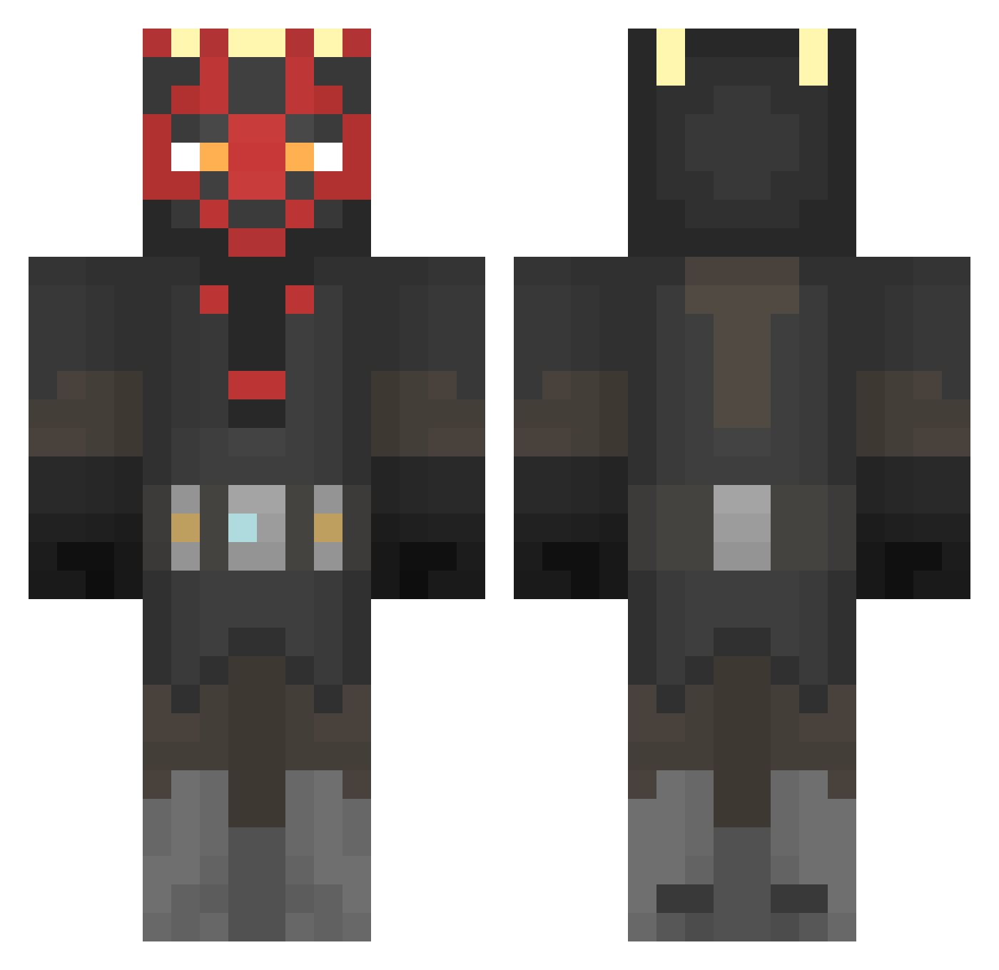 IceJamal Minecraft skin, front and back view