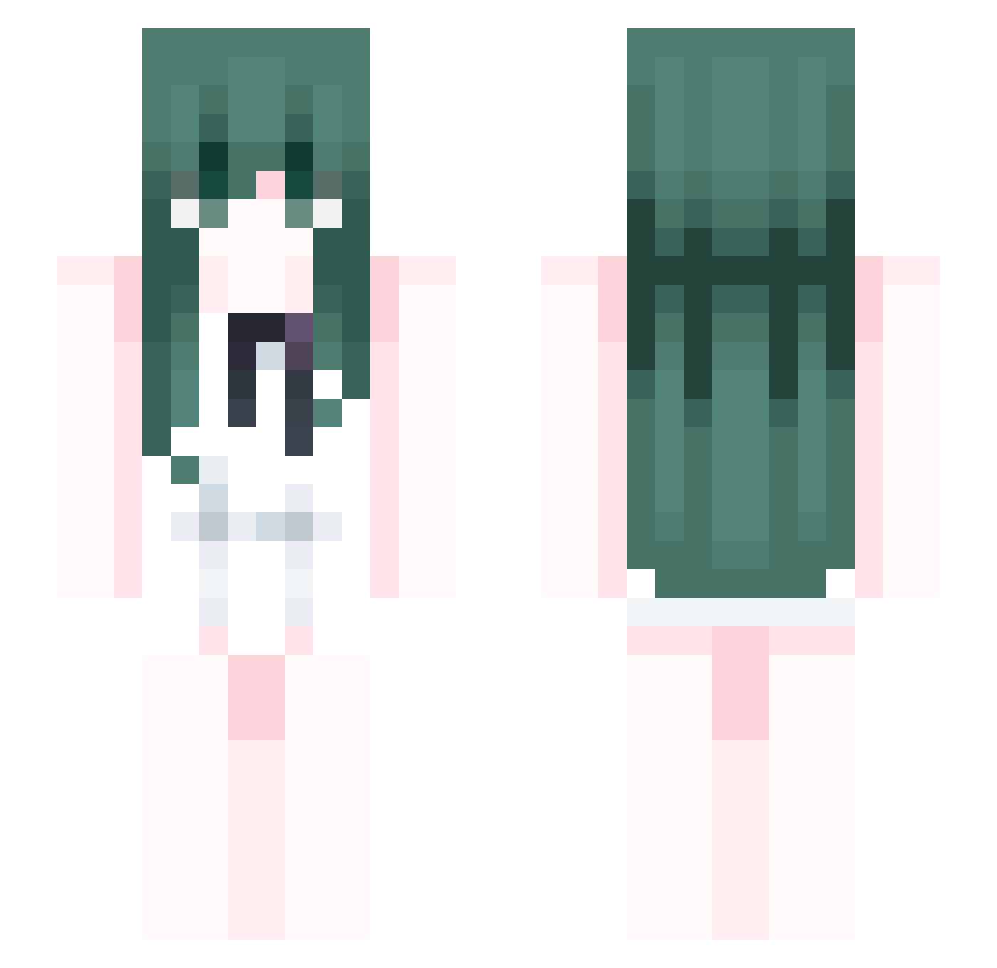 Theaba_lycs Minecraft skin, front and back view