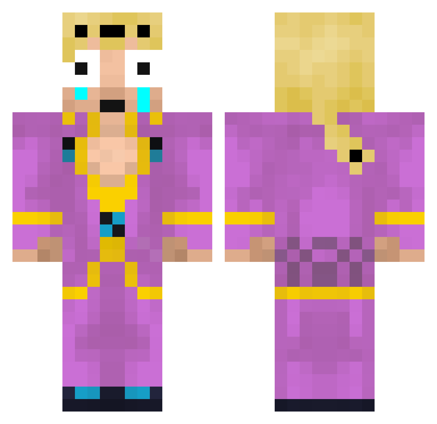 _J0z3_ Minecraft skin, front and back view