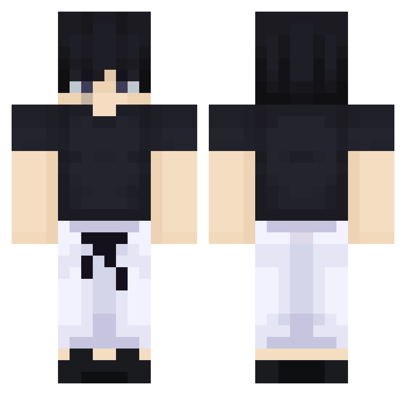 TaliBabyyy Minecraft skin, front and back view