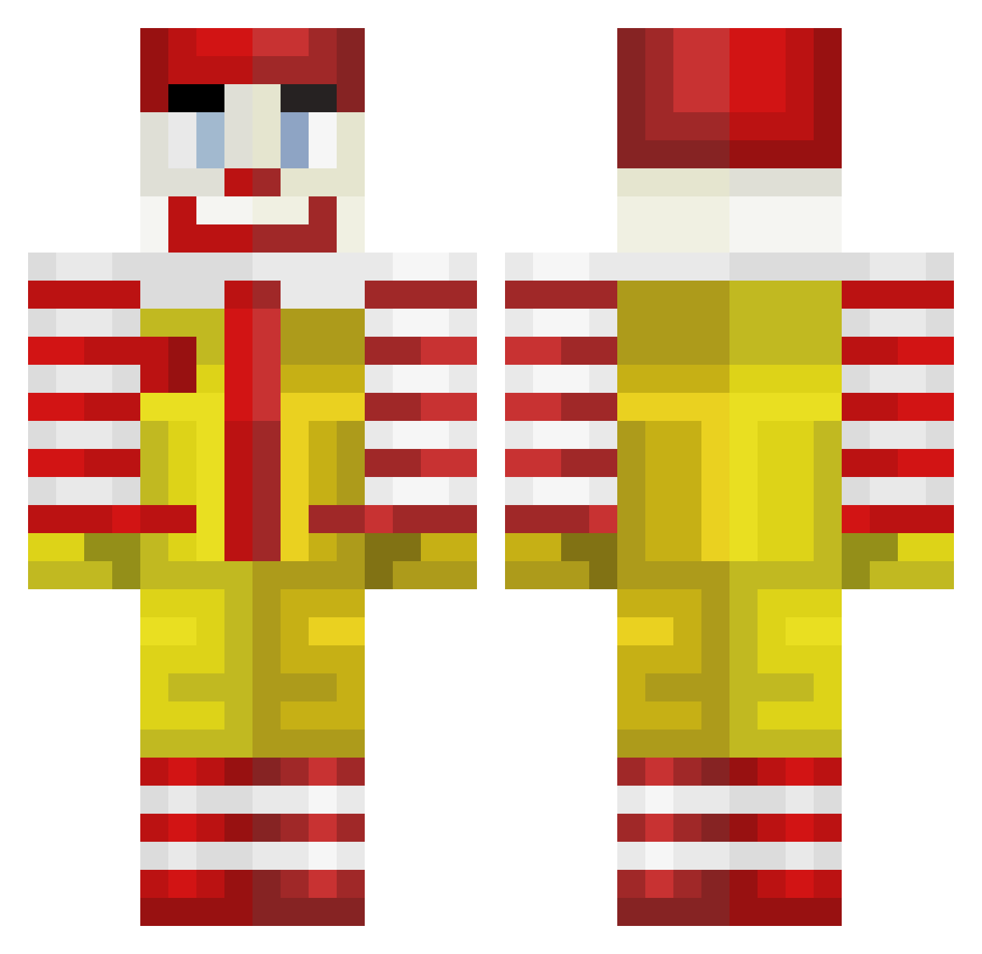 JustinHoppie_074 Minecraft skin, front and back view