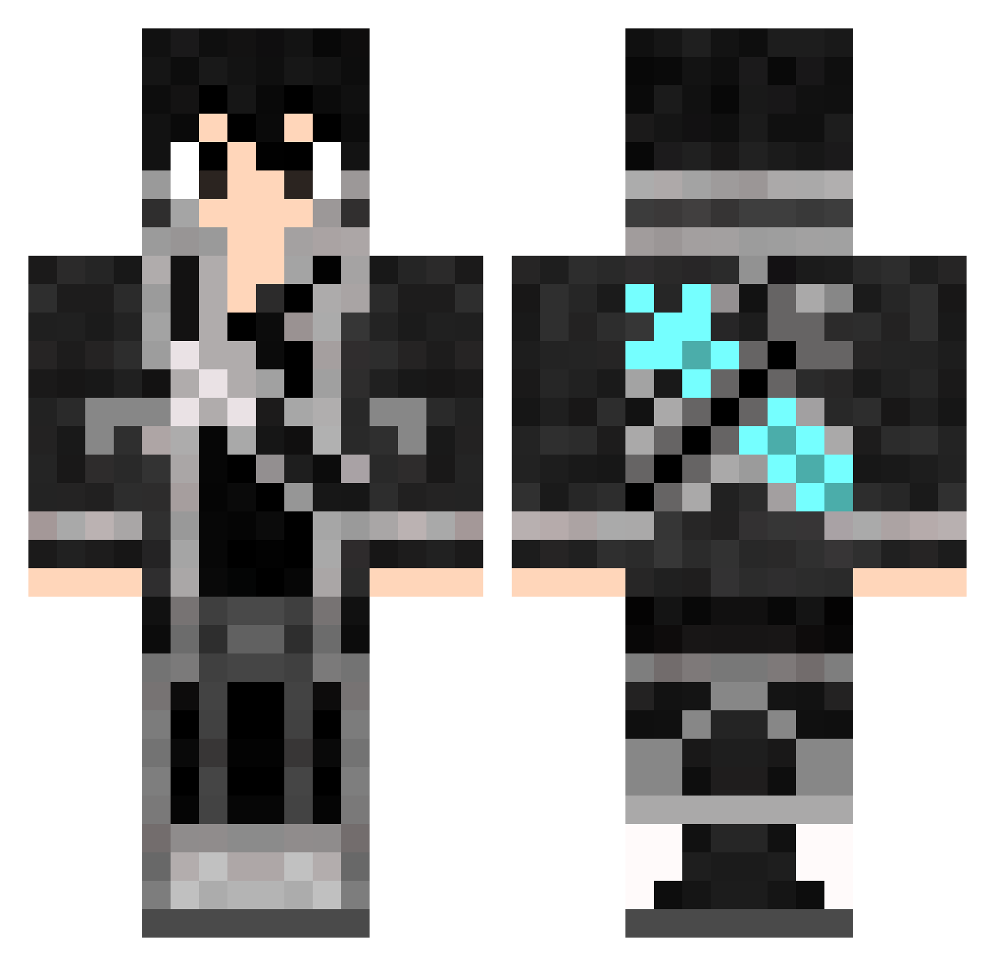Worths Minecraft skin, front and back view
