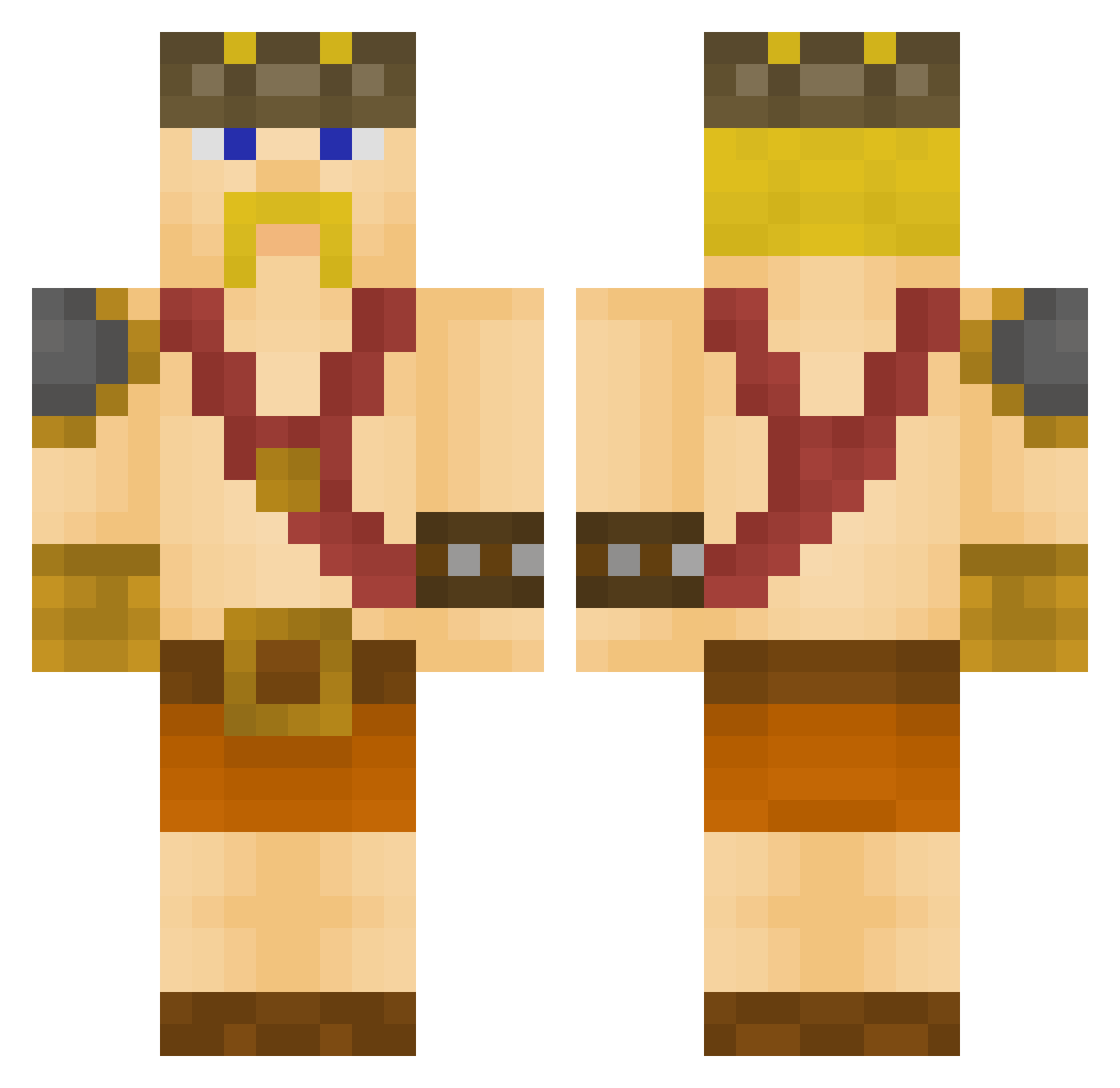 Sandi_H Minecraft skin, front and back view
