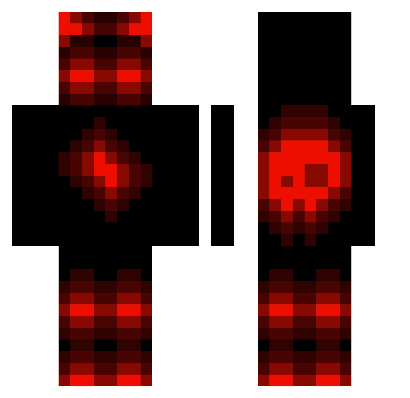 Fah0dy Minecraft skin, front and back view