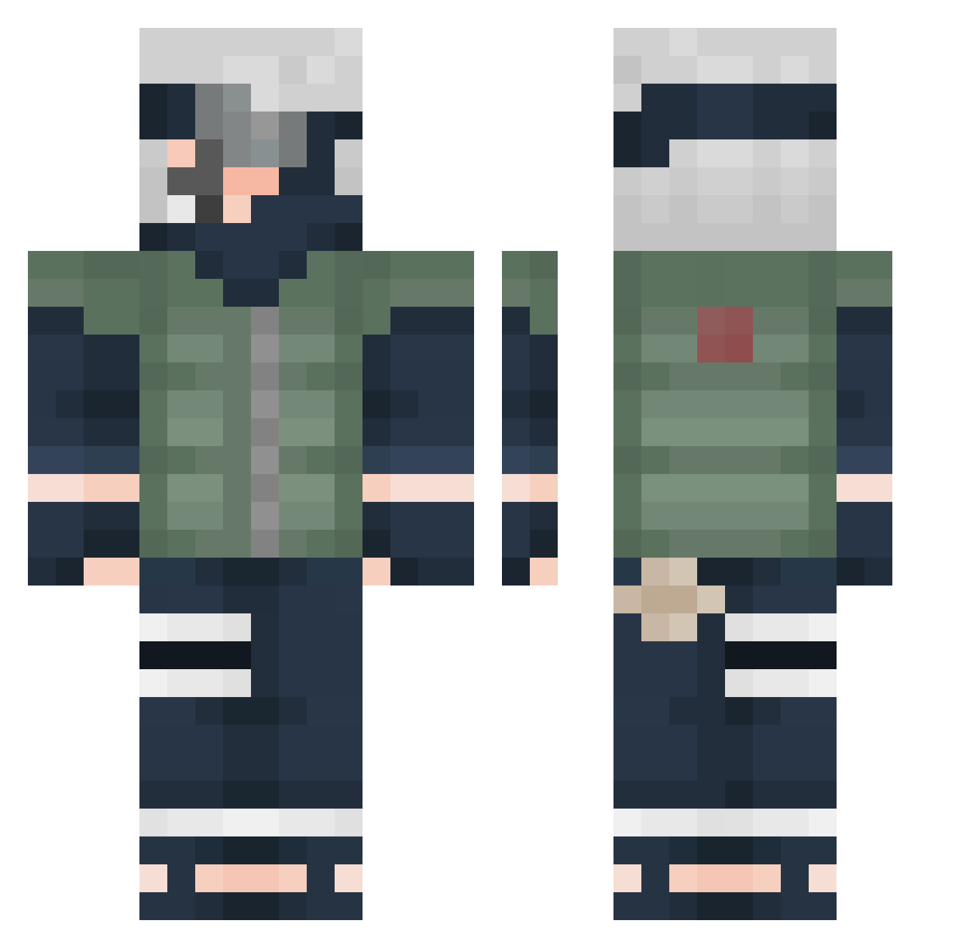 YaBade Minecraft skin, front and back view