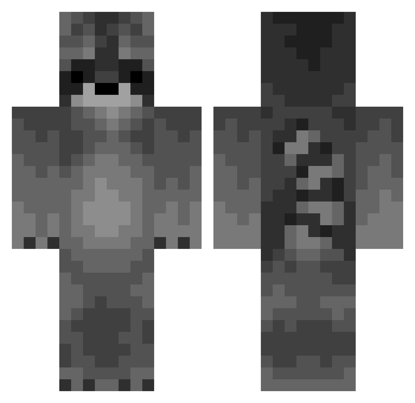 Rekabeka14 Minecraft skin, front and back view