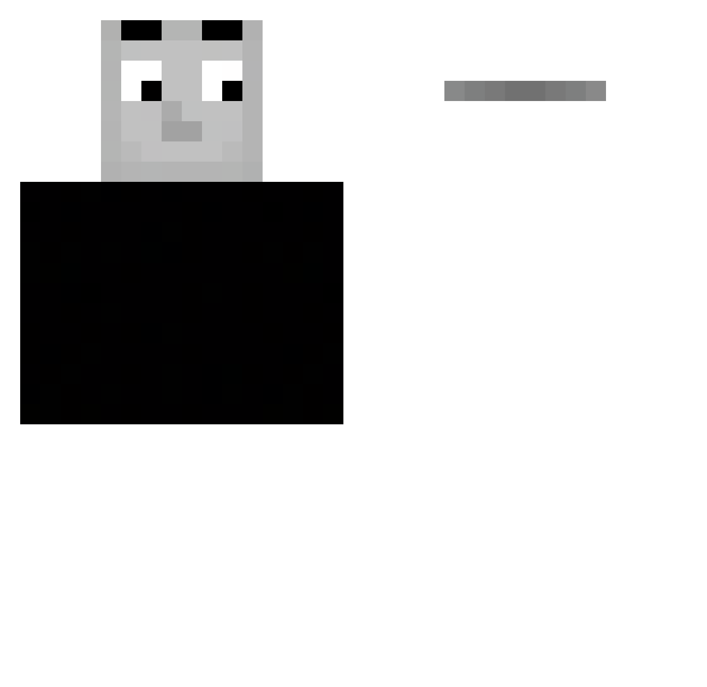 xk1h Minecraft skin, front and back view
