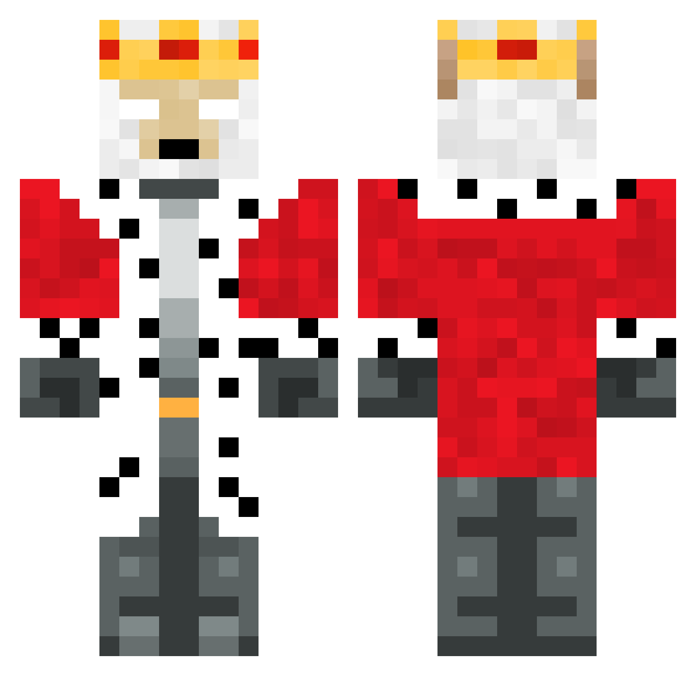 The_Crazy_Ariel Minecraft skin, front and back view