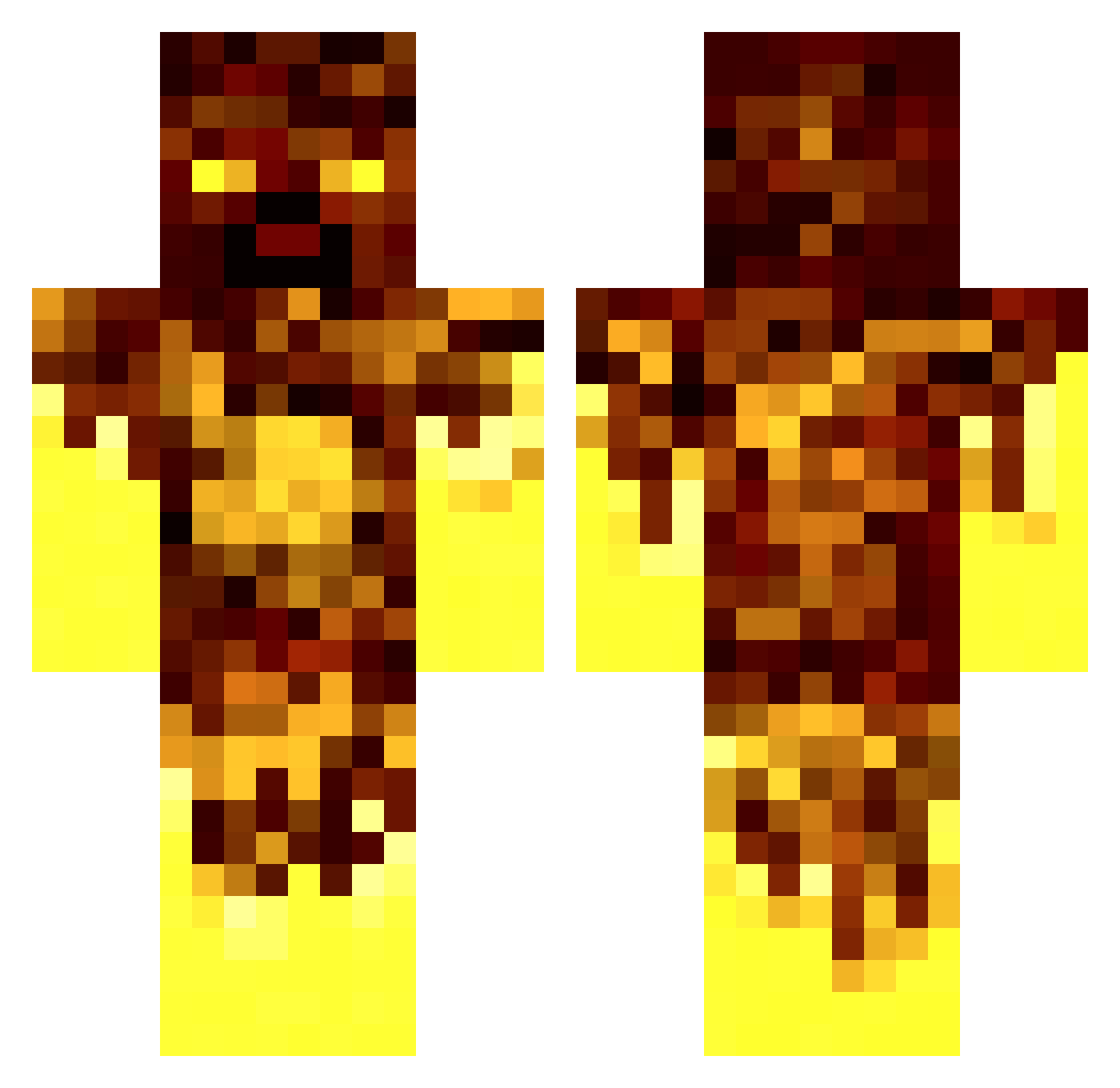 Zane_Train_ Minecraft skin, front and back view