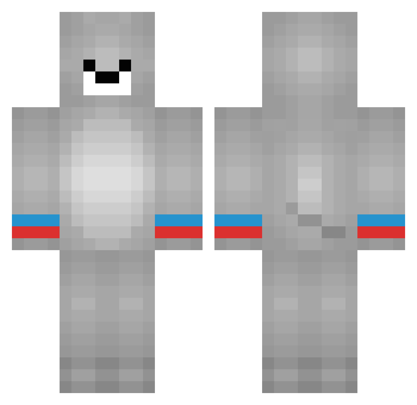 Somalia Minecraft skin, front and back view