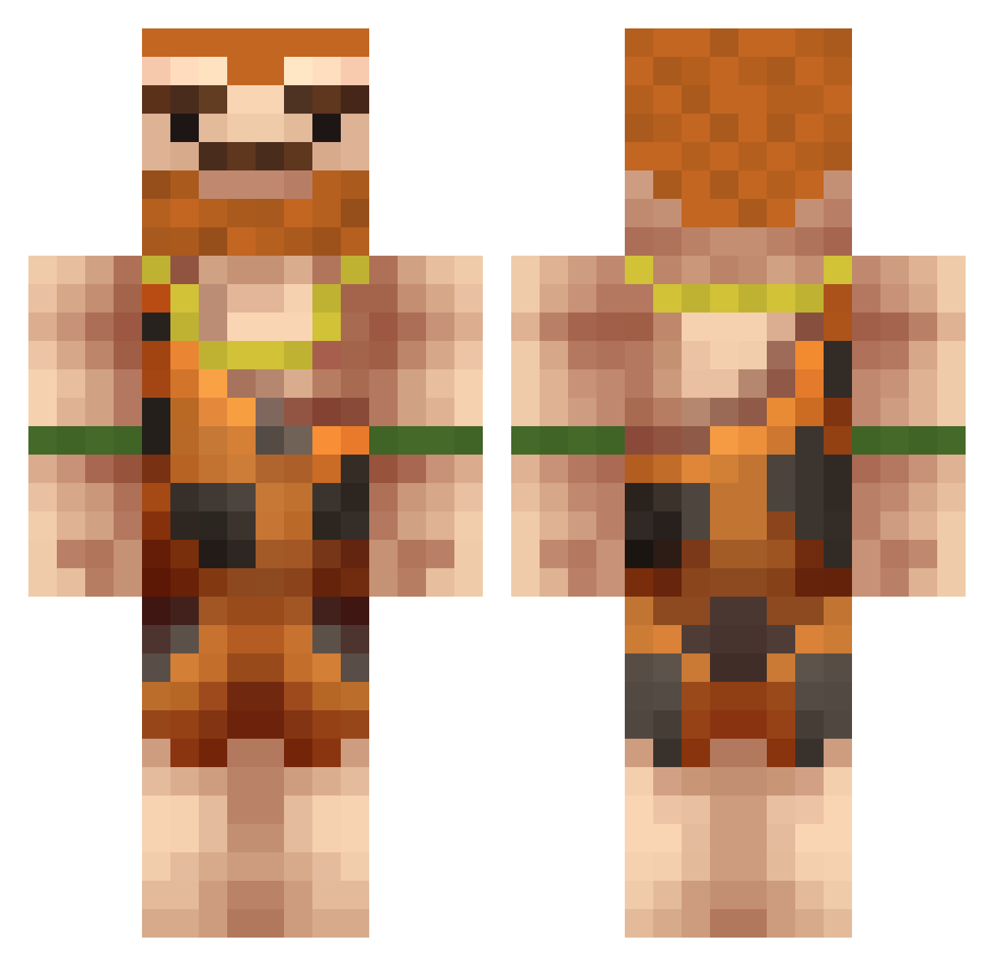 mayonnaise_0 Minecraft skin, front and back view