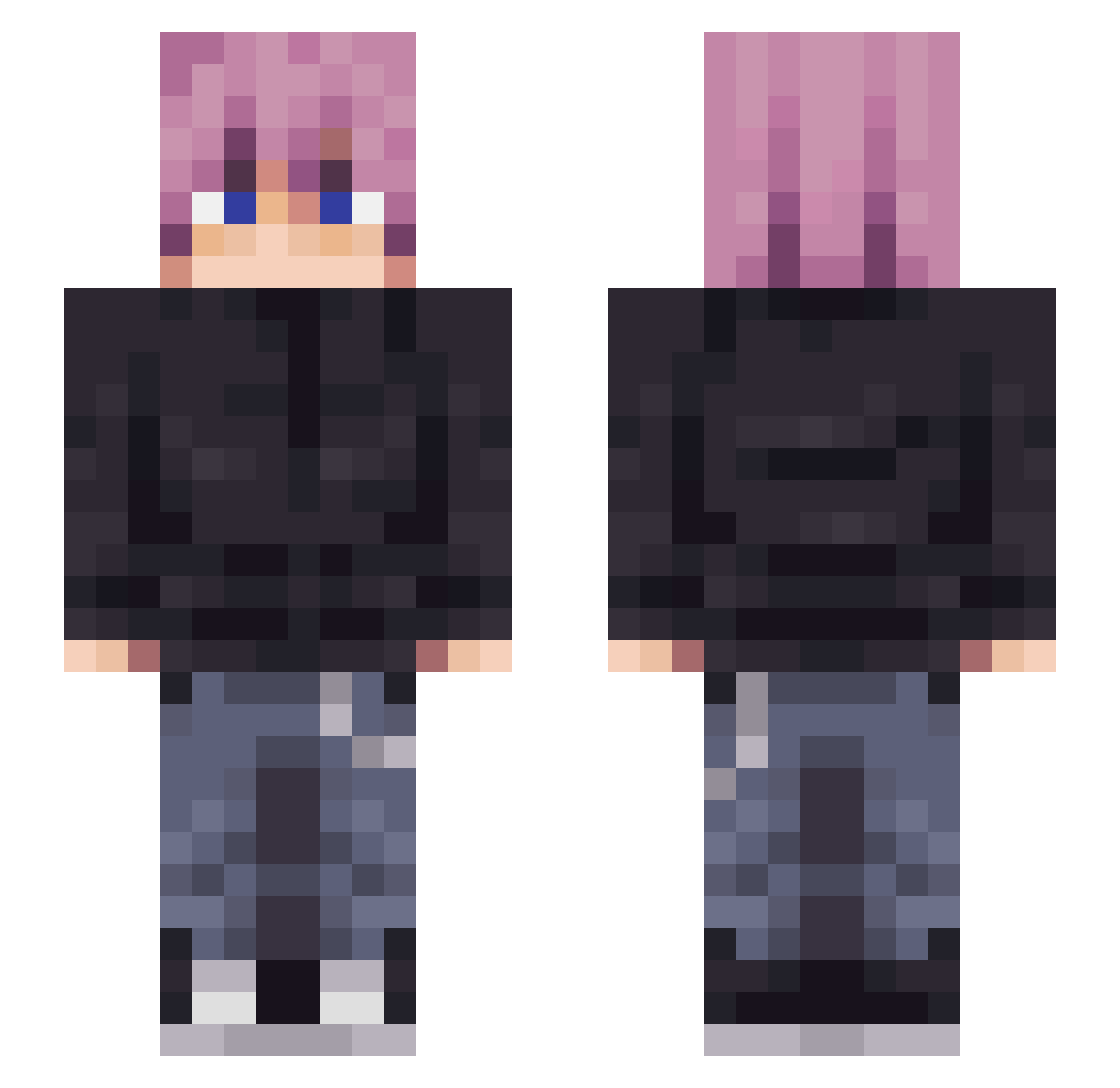 SirEdow Minecraft skin, front and back view