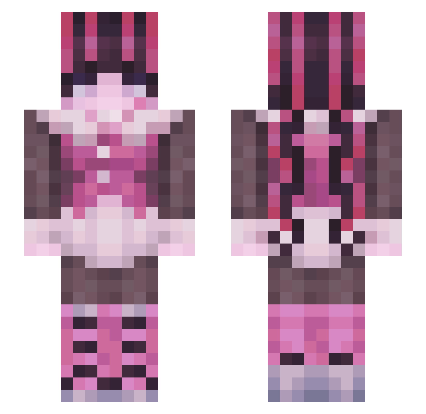 daddyalphakari Minecraft skin, front and back view