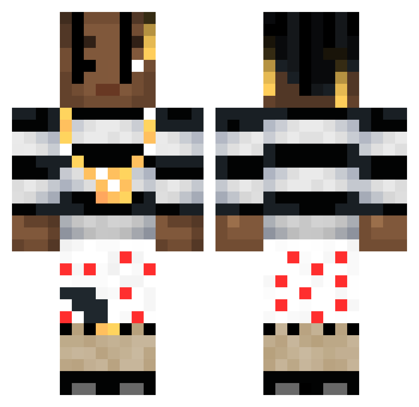 im3 Minecraft skin, front and back view