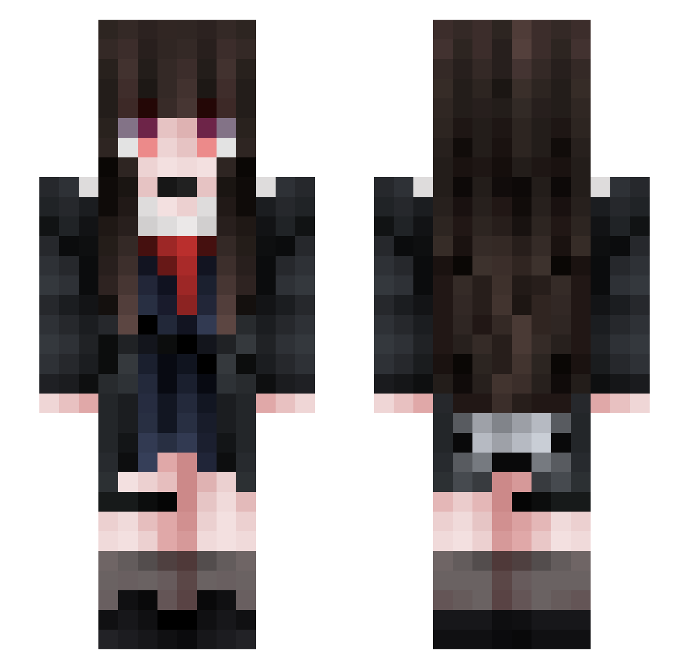 CookieMintz Minecraft skin, front and back view