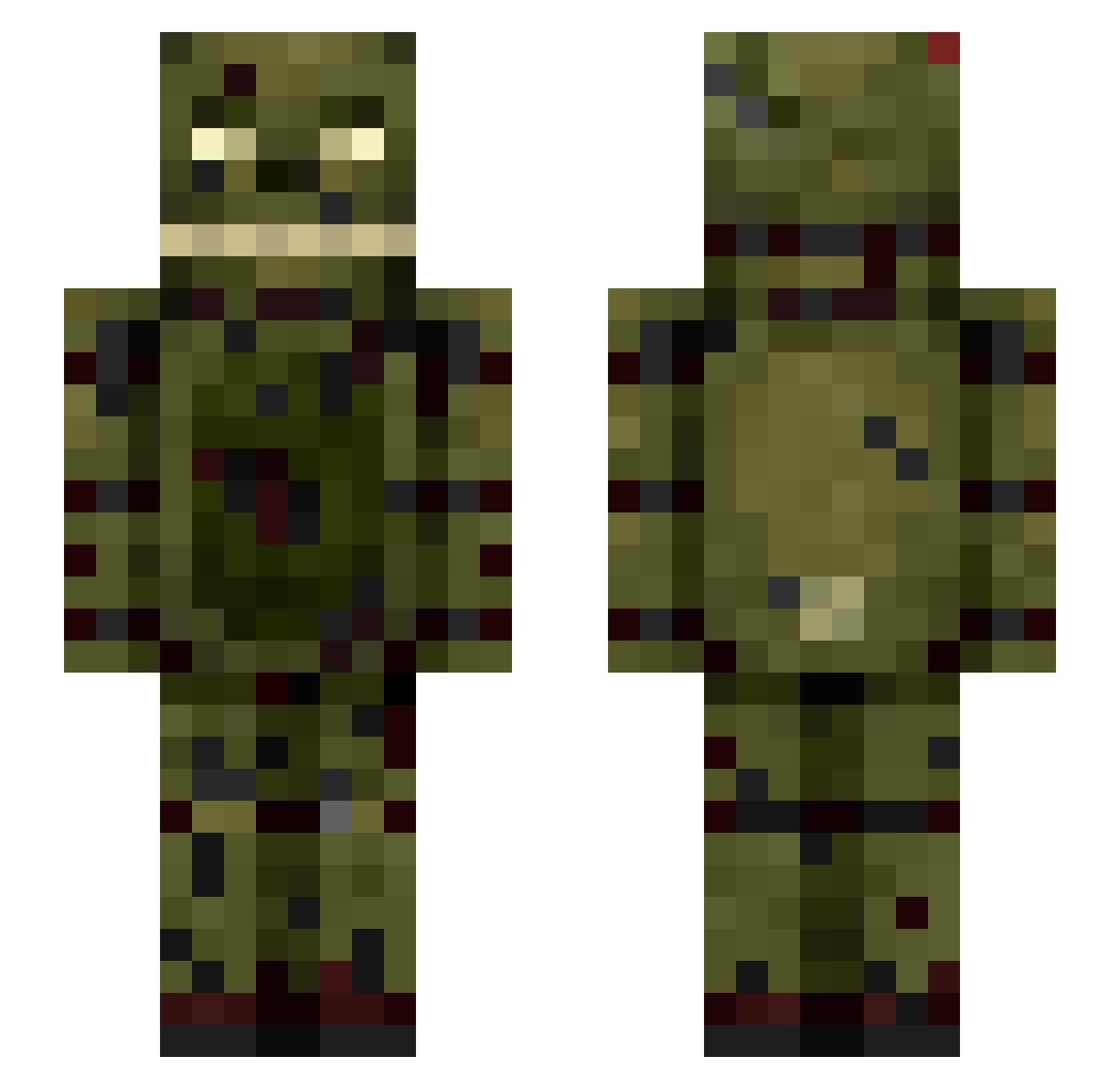 abece__ Minecraft skin, front and back view