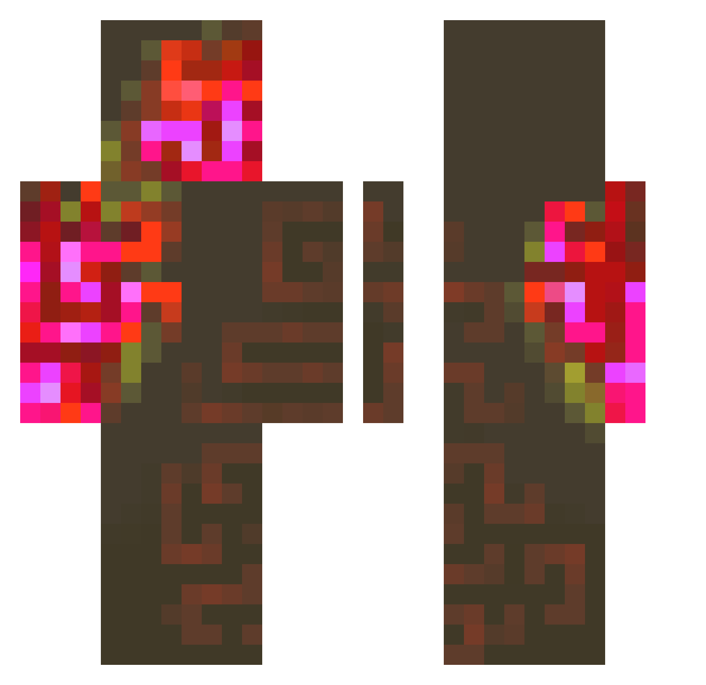 Quvdiv_Key Minecraft skin, front and back view