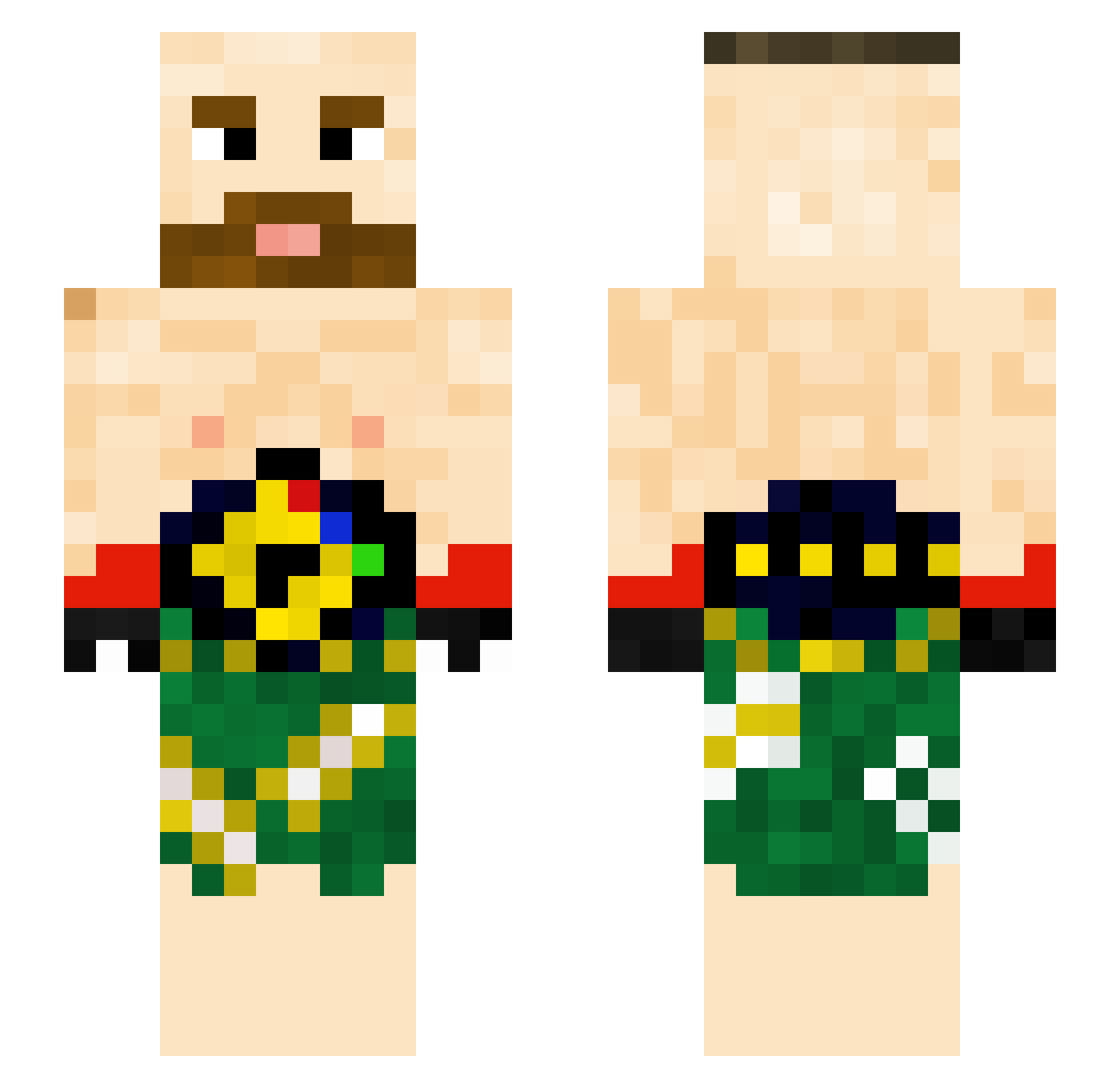 TheSquiddyLord Minecraft skin, front and back view