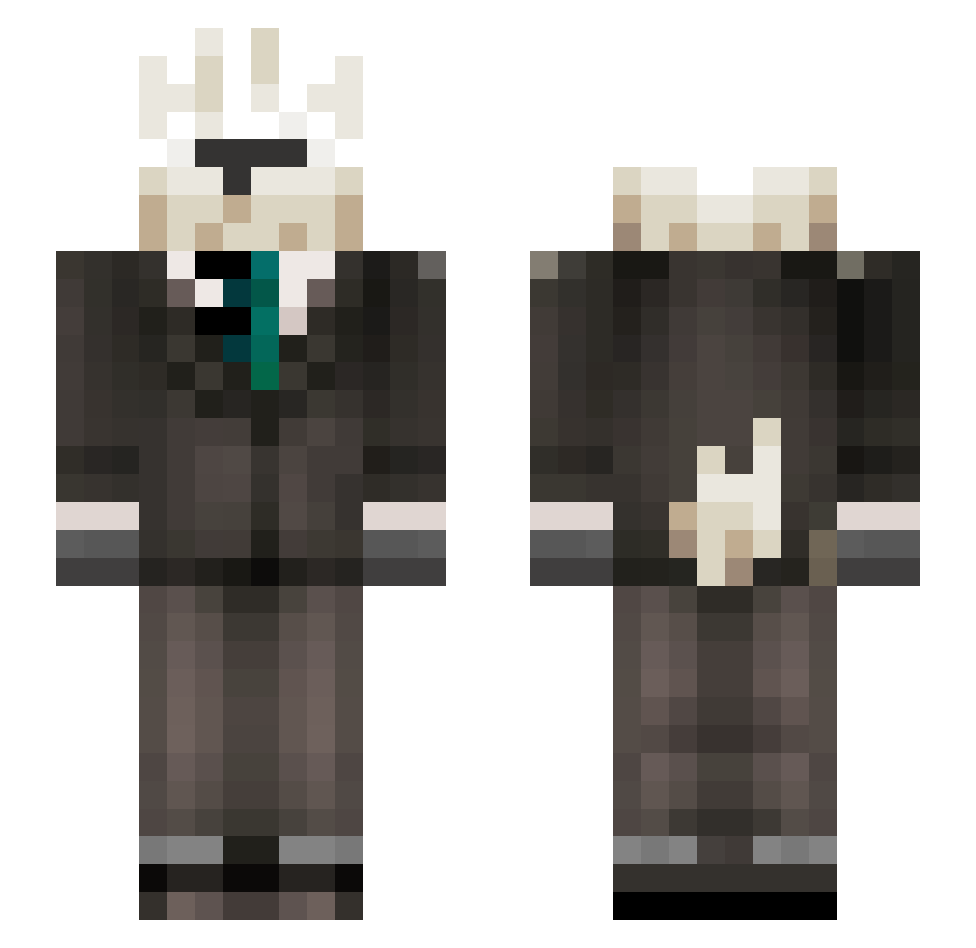 morerespectful Minecraft skin, front and back view