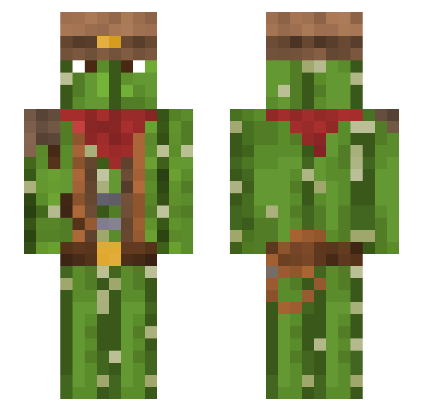 garablamga Minecraft skin, front and back view