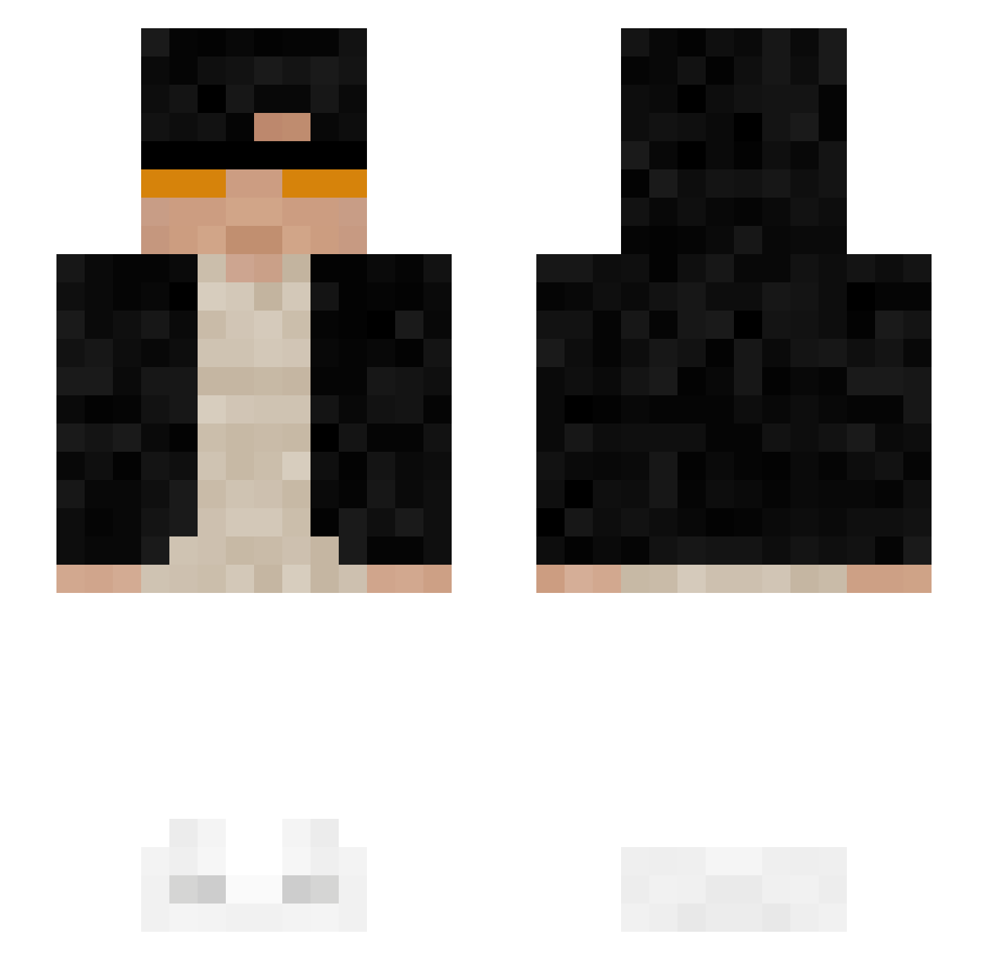 sevakis Minecraft skin, front and back view