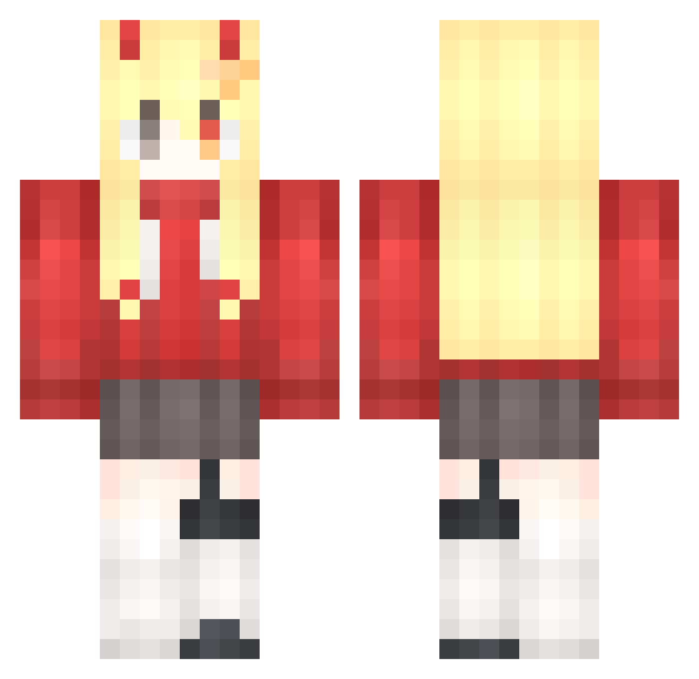 TheDanKe Minecraft skin, front and back view