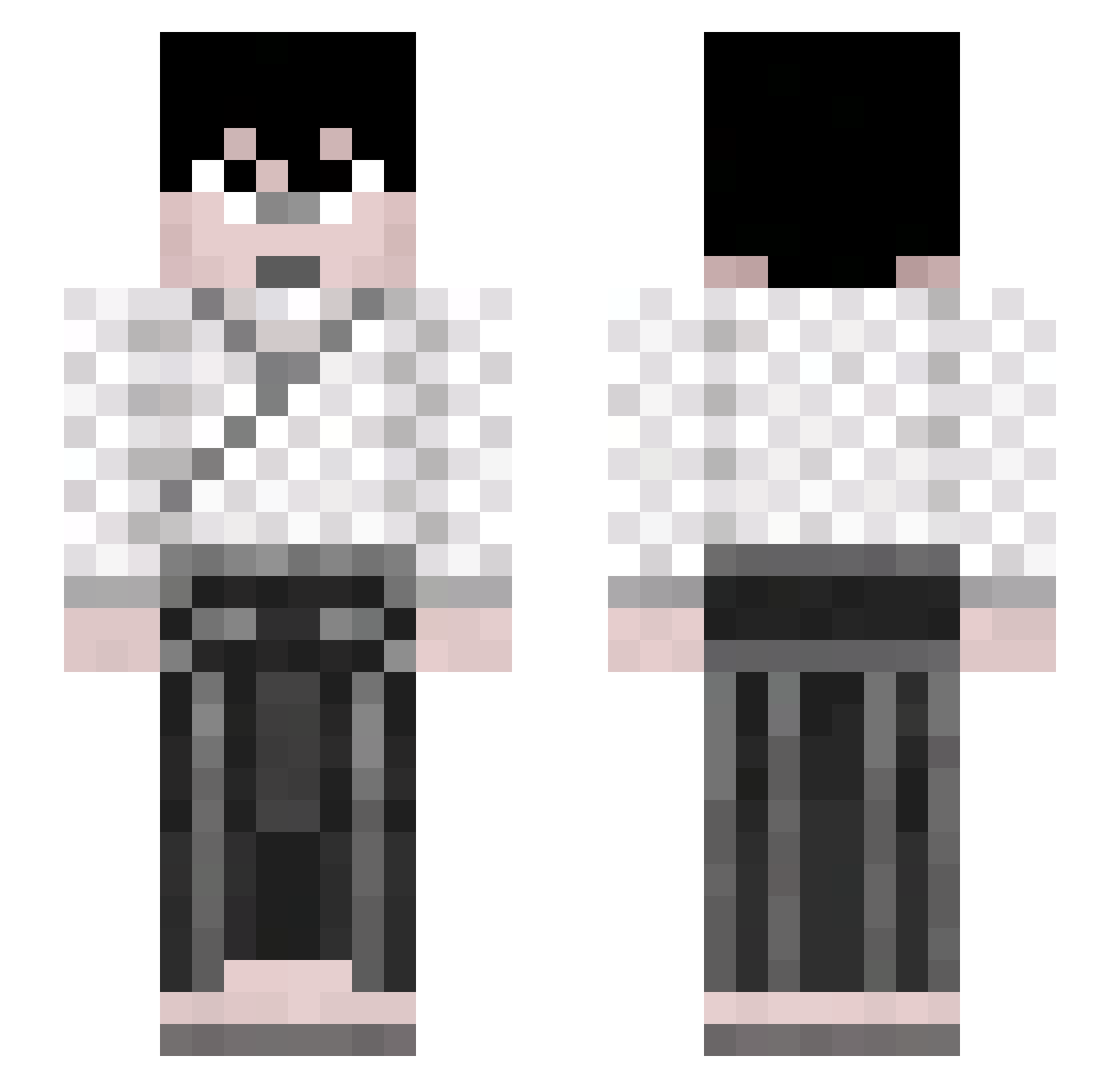 IshmaelH Minecraft skin, front and back view