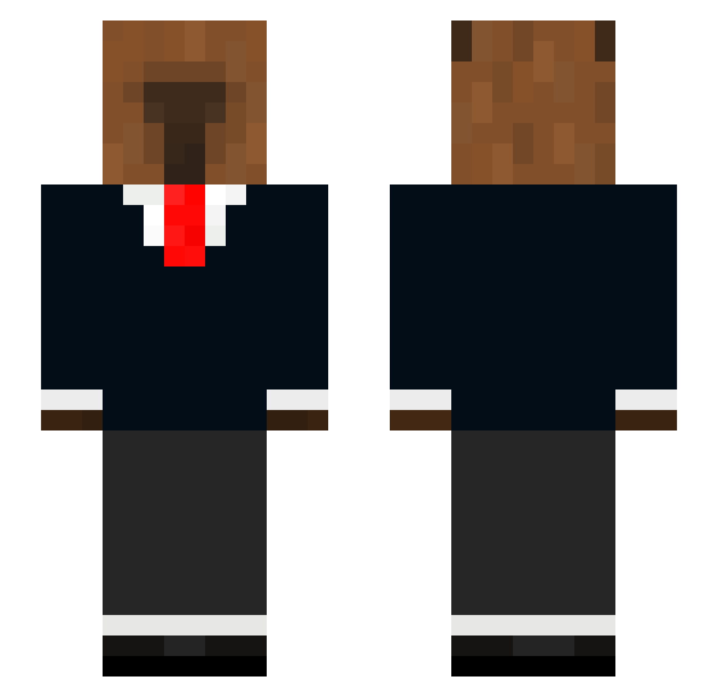 Pbgamer67 Minecraft skin, front and back view
