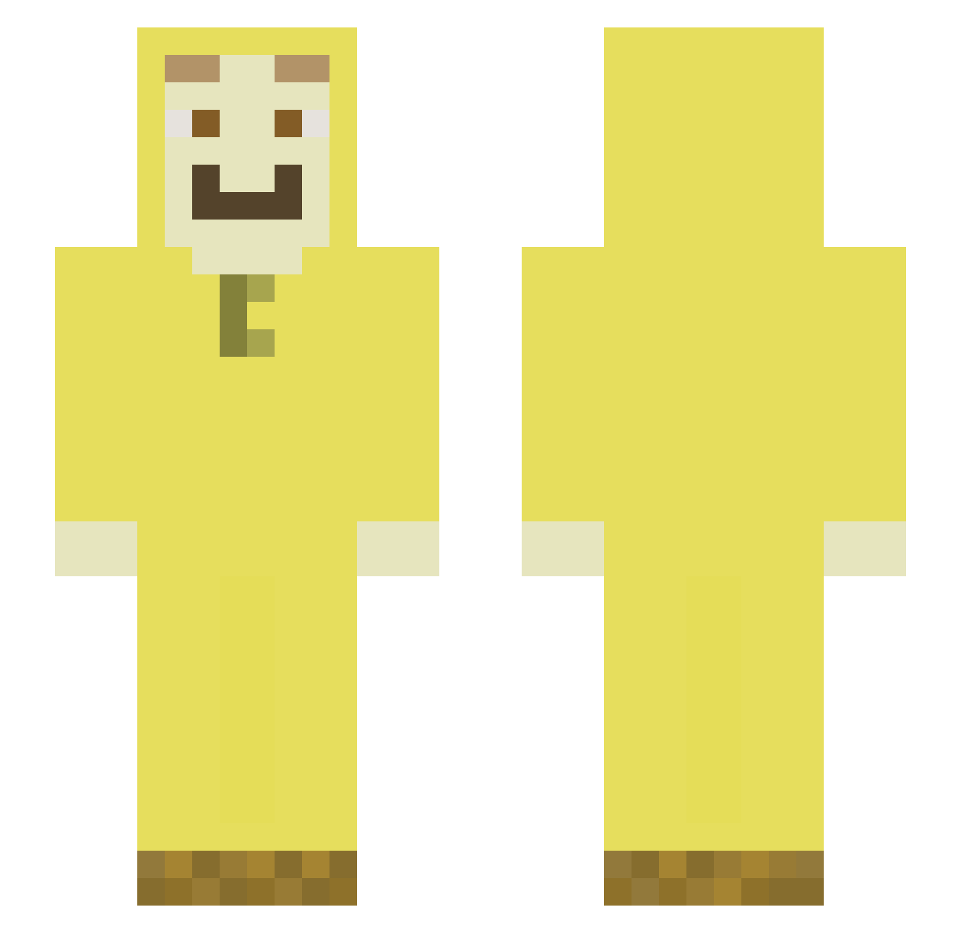 Chisana37 Minecraft skin, front and back view