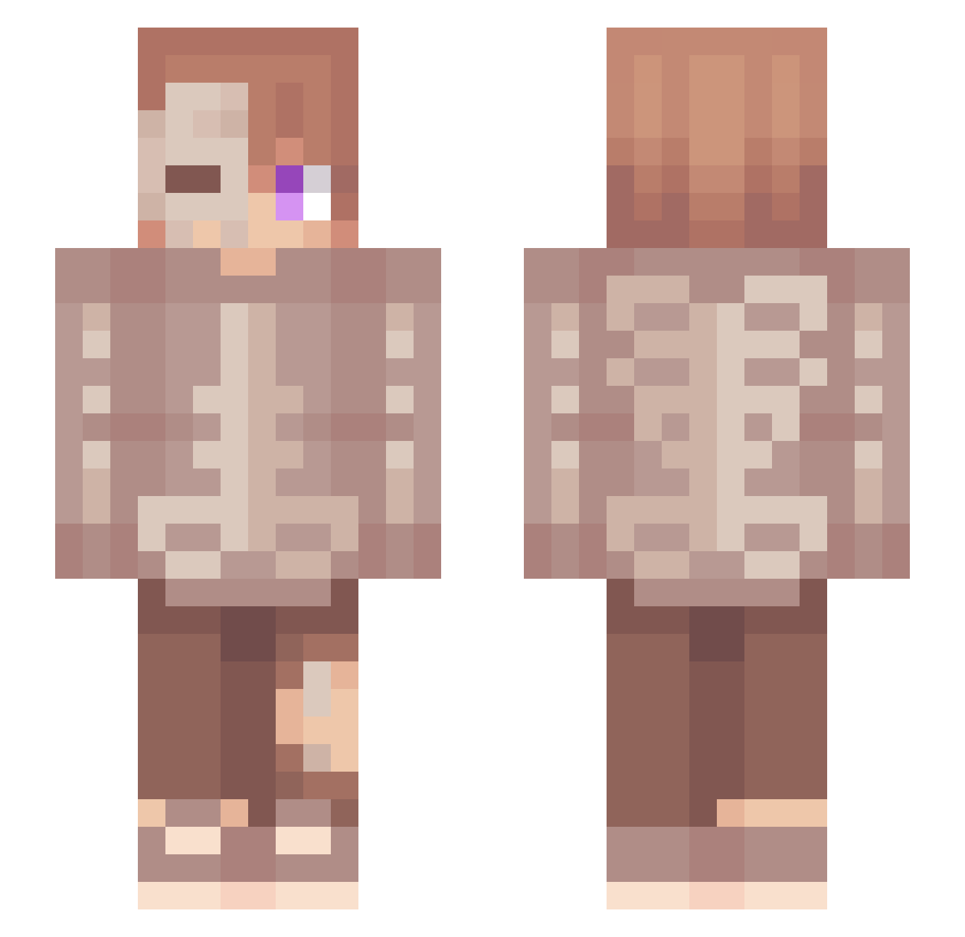 GhostsOfABoy Minecraft skin, front and back view