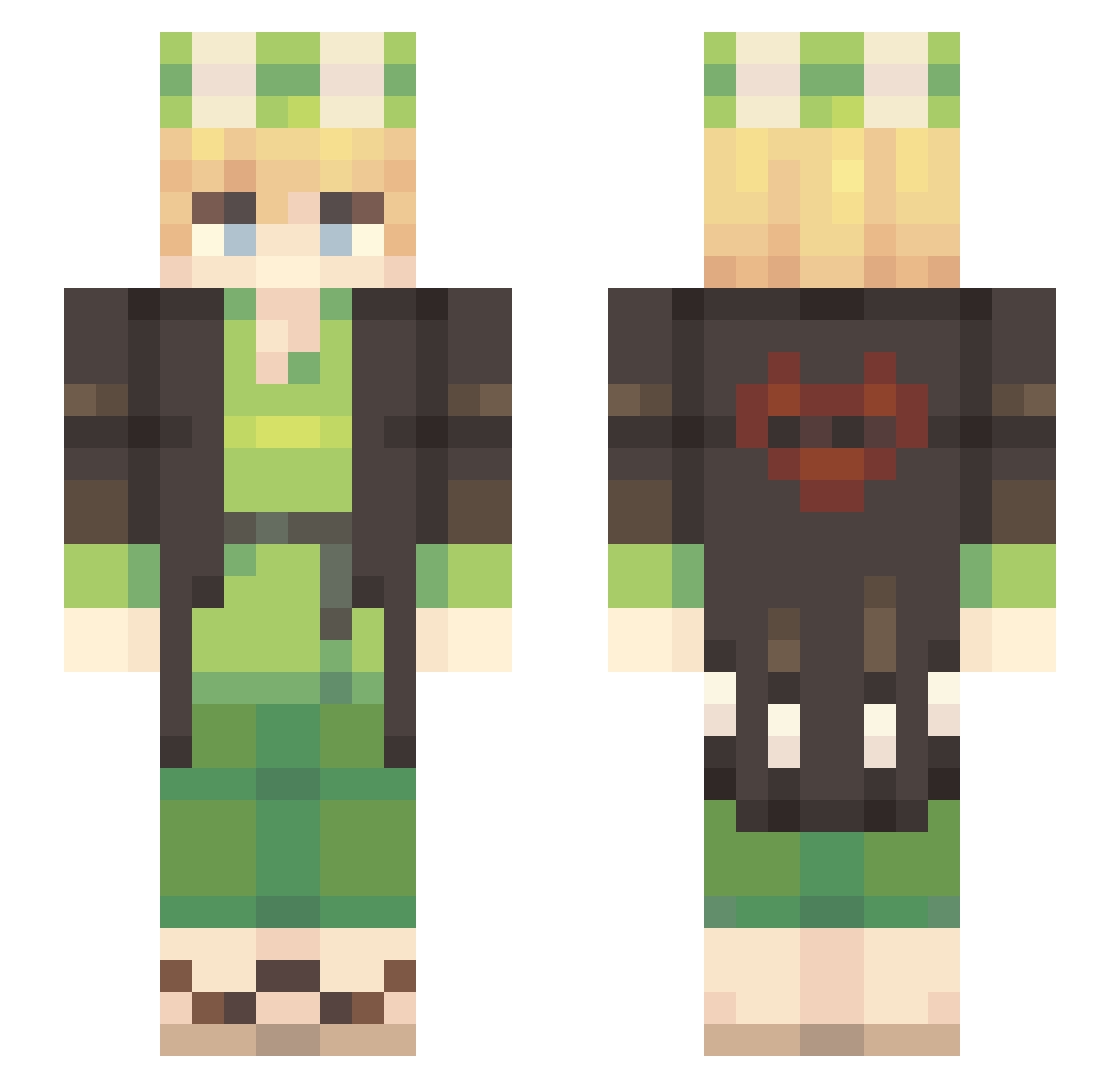Pauloroccha Minecraft skin, front and back view