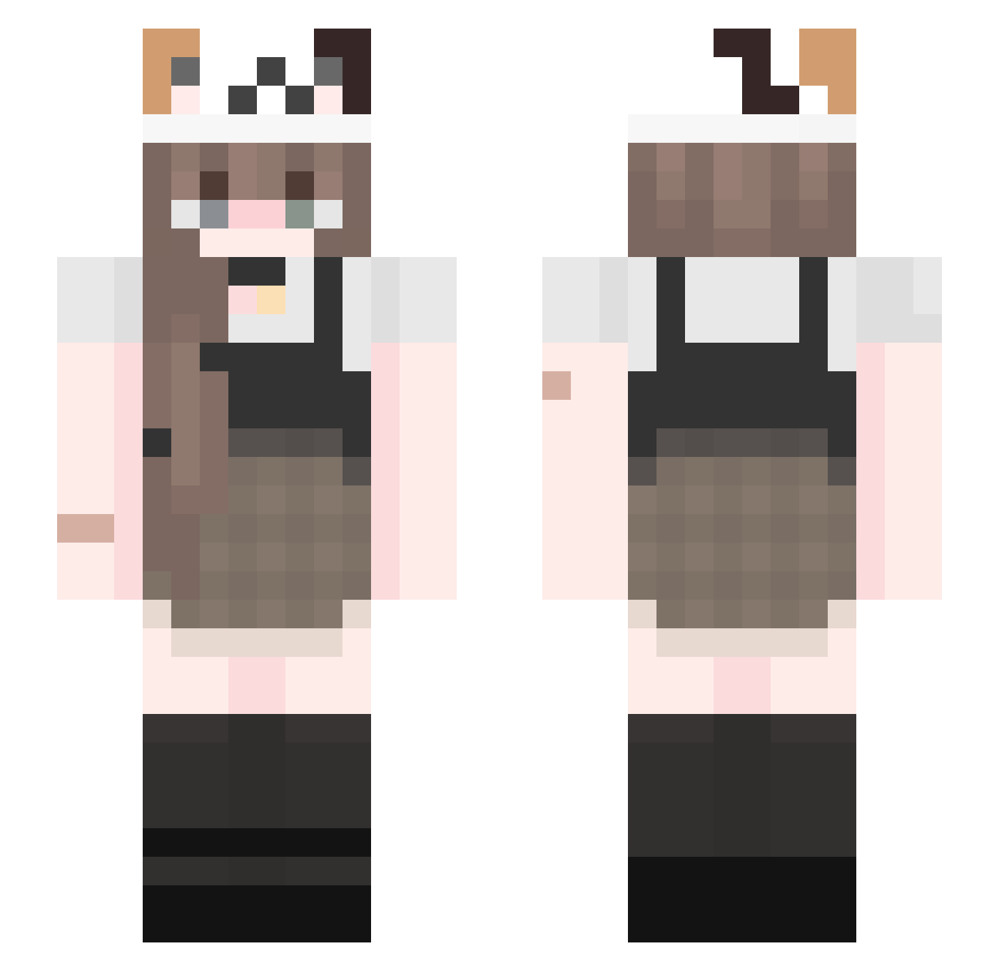 teaspoone Minecraft skin, front and back view