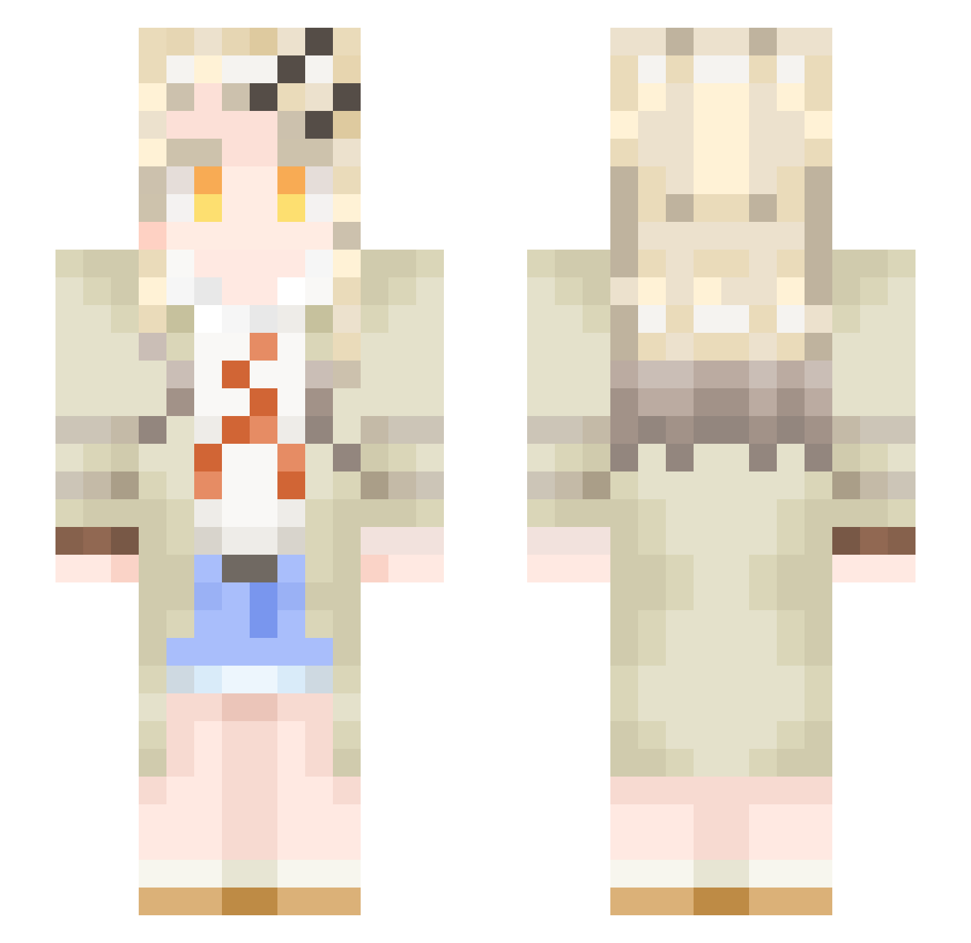 LOOPERS555 Minecraft skin, front and back view