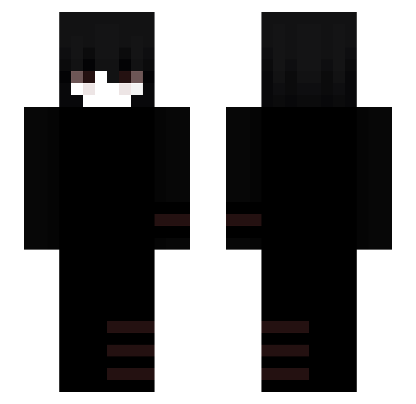 we2lo Minecraft skin, front and back view