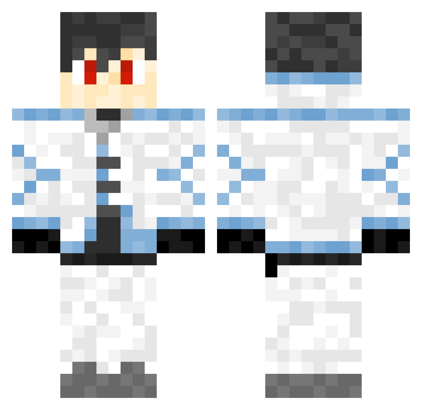 WorgenPlayCZ Minecraft skin, front and back view