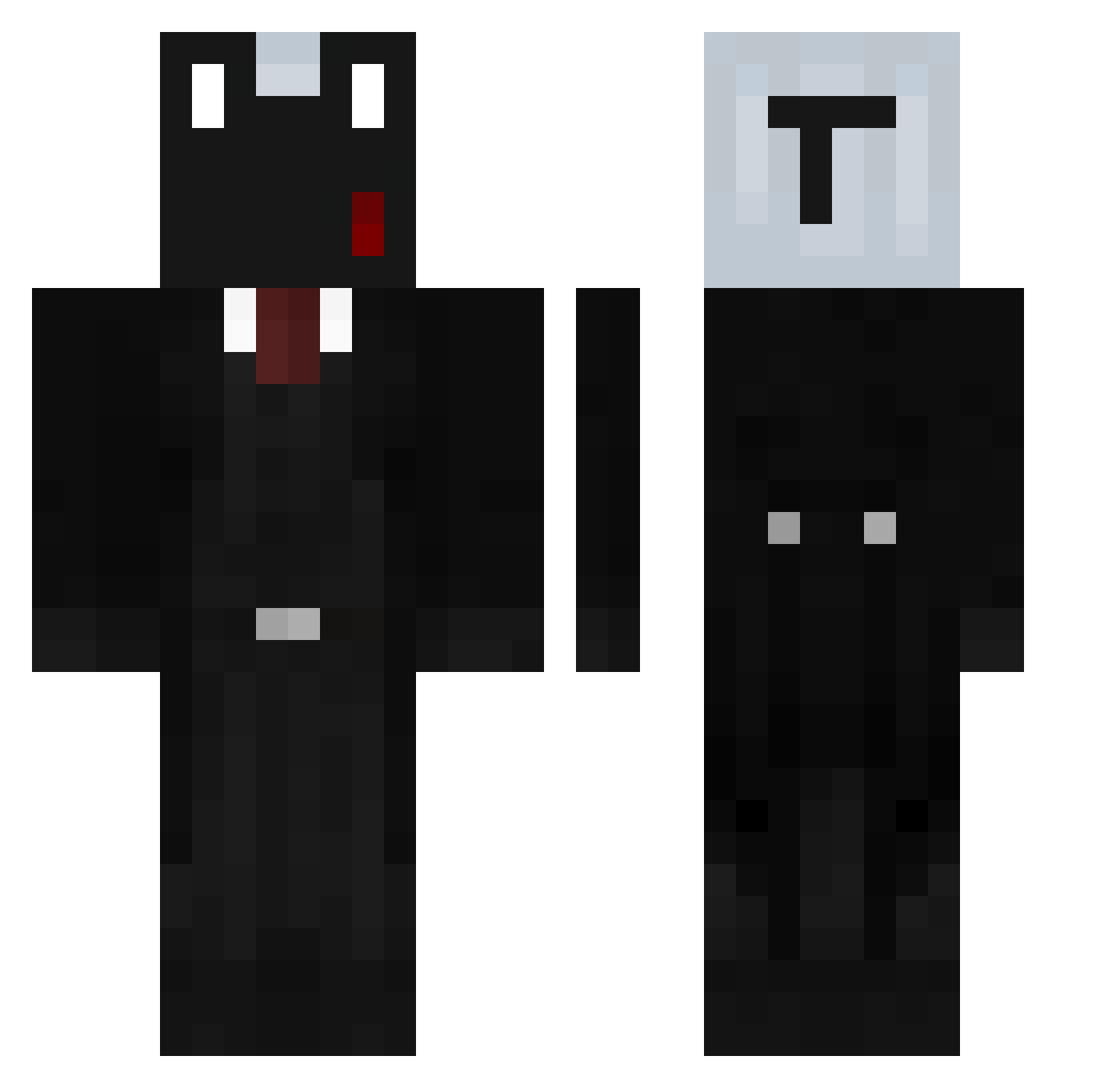DeimosTVD Minecraft skin, front and back view