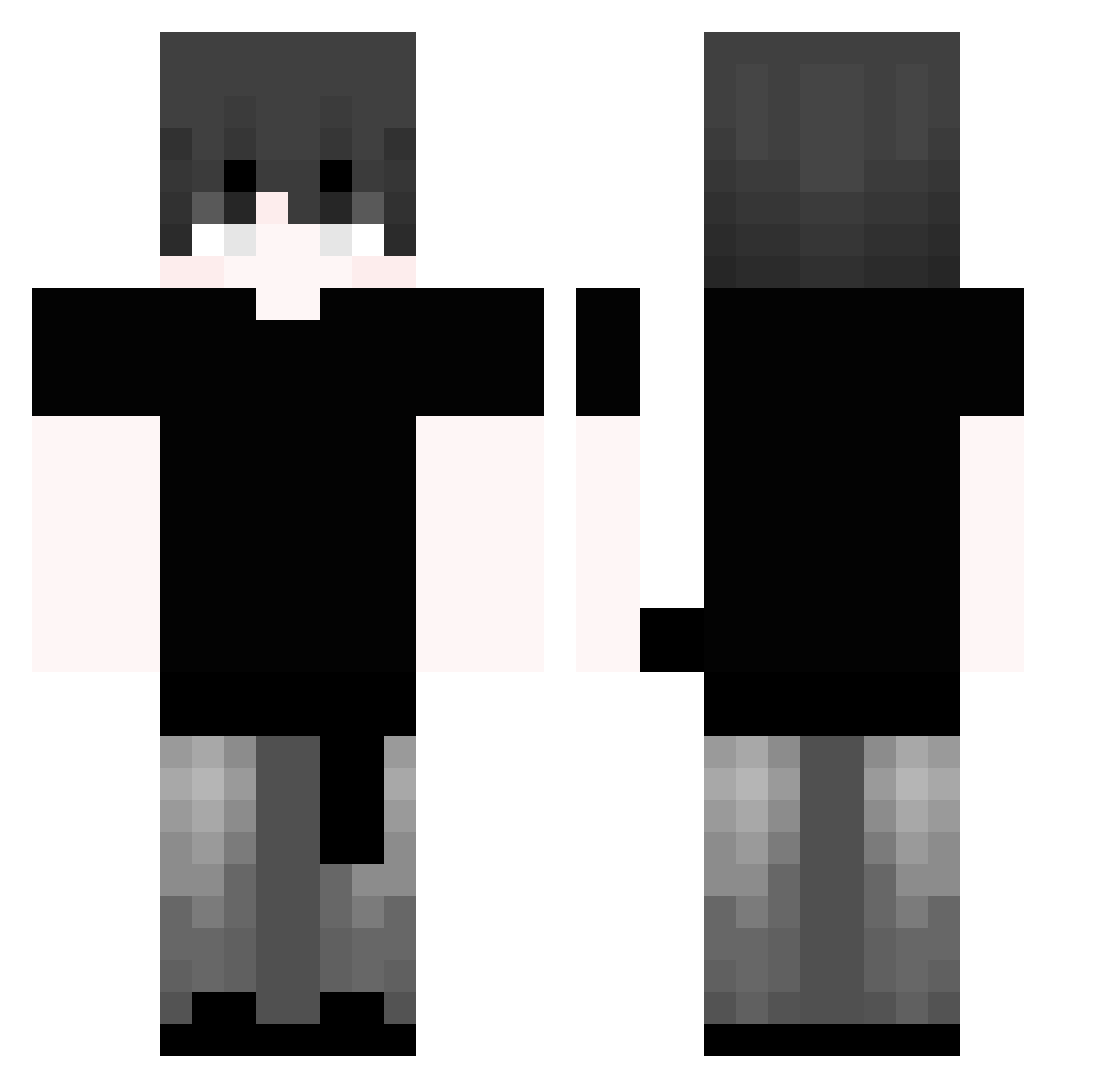 Wesleywei0101 Minecraft skin, front and back view