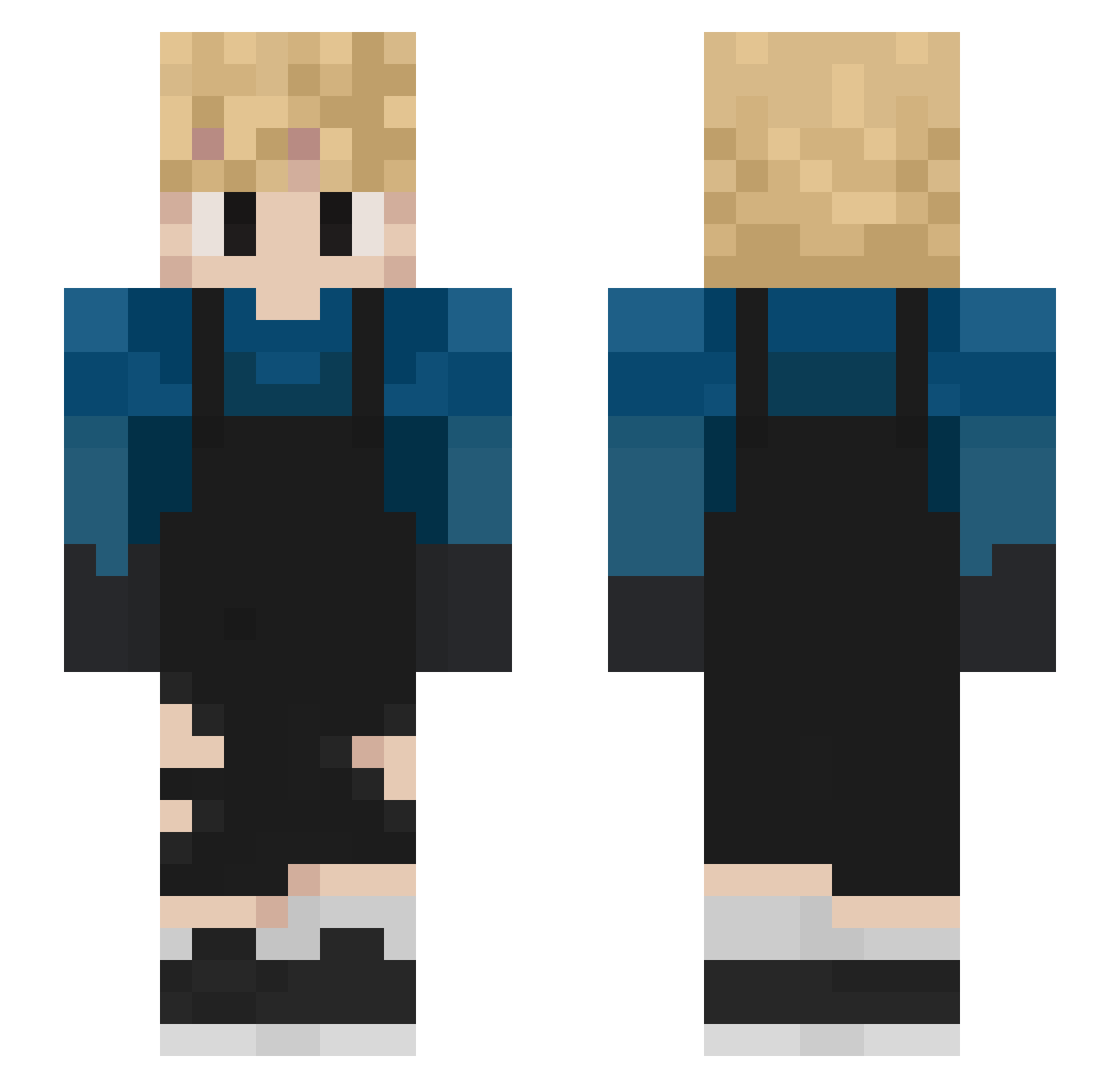 Zhenya18qq Minecraft skin, front and back view