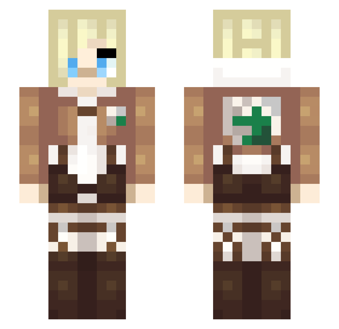 mertz890 Minecraft skin, front and back view