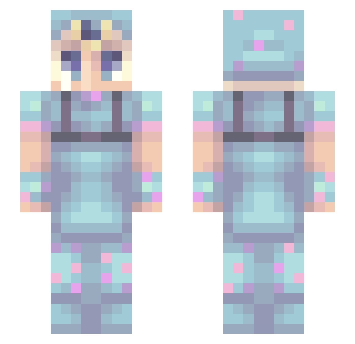 1LiterNesquick Minecraft skin, front and back view