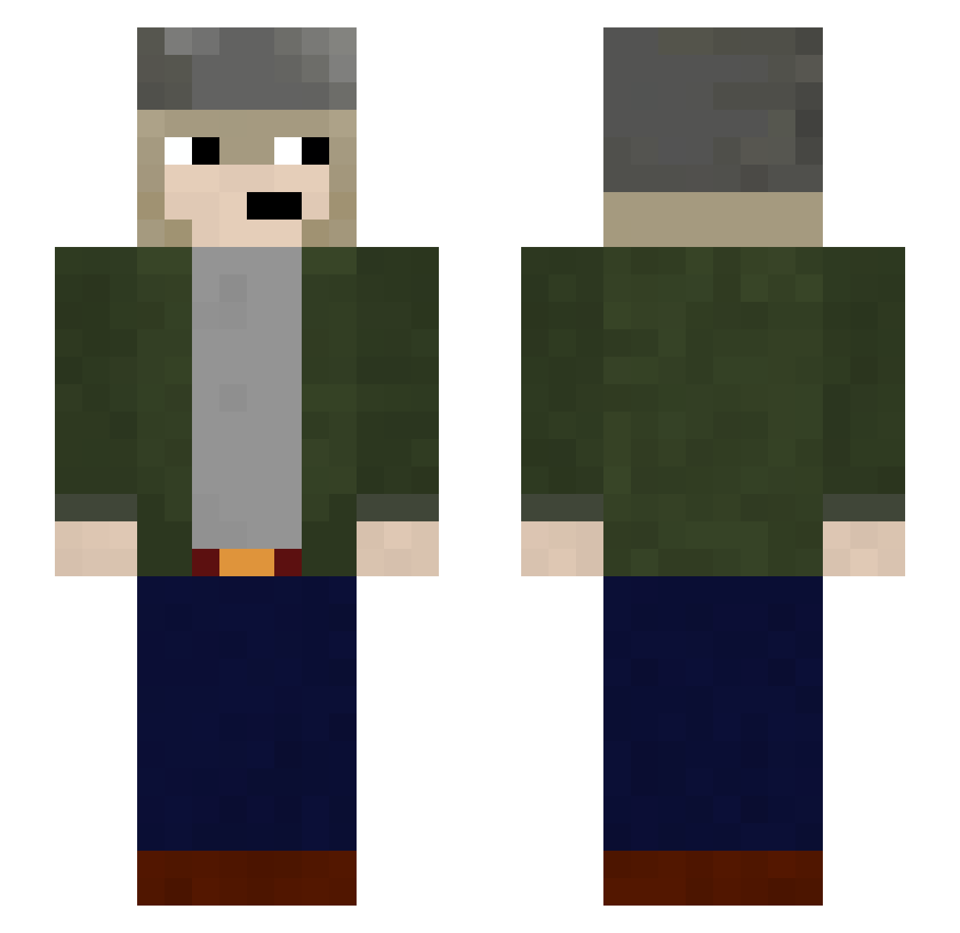 PENKET Minecraft skin, front and back view