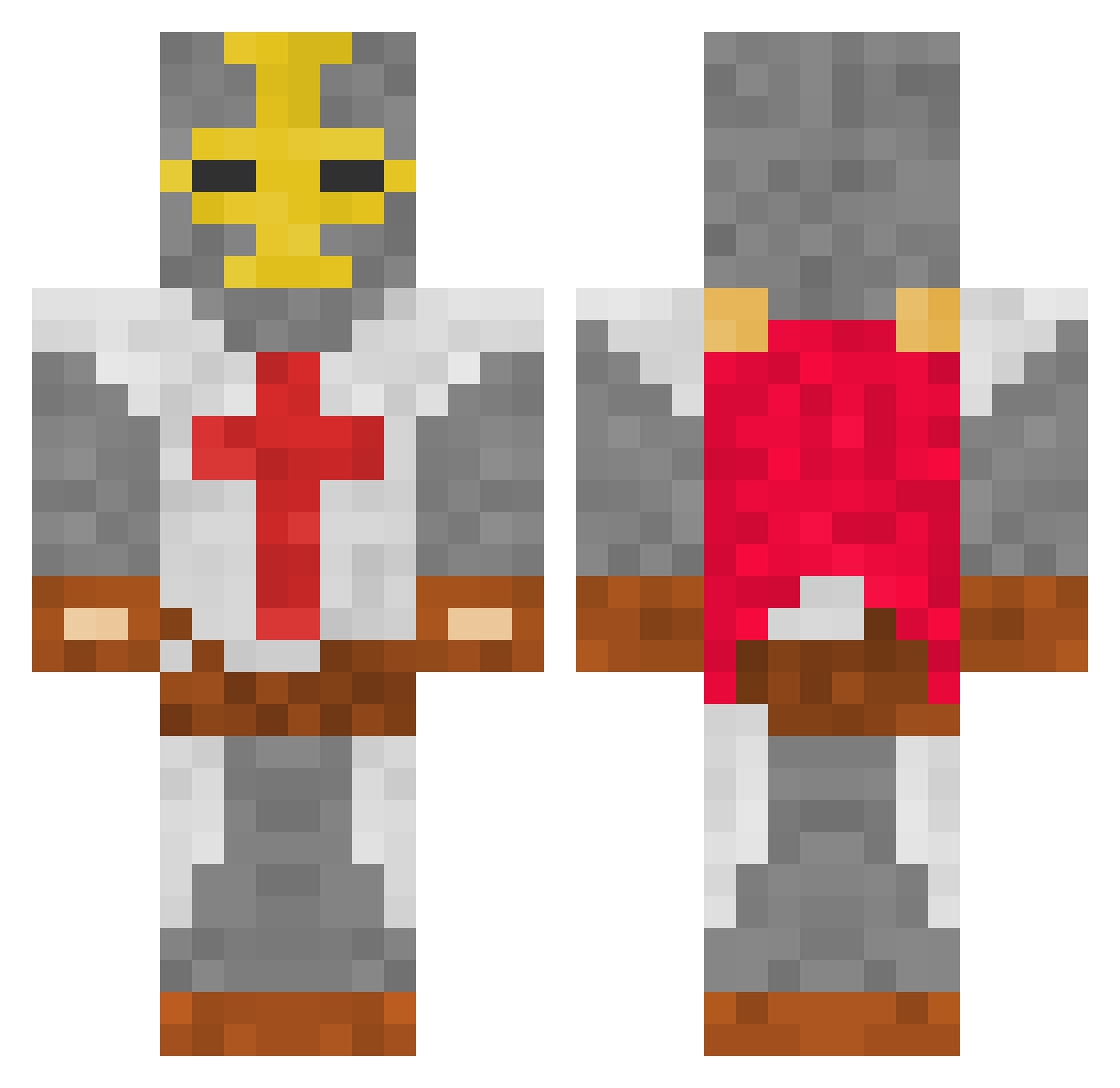 zzzz3 Minecraft skin, front and back view