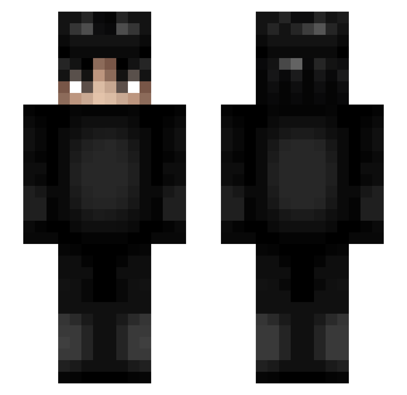 Teitey Minecraft skin, front and back view