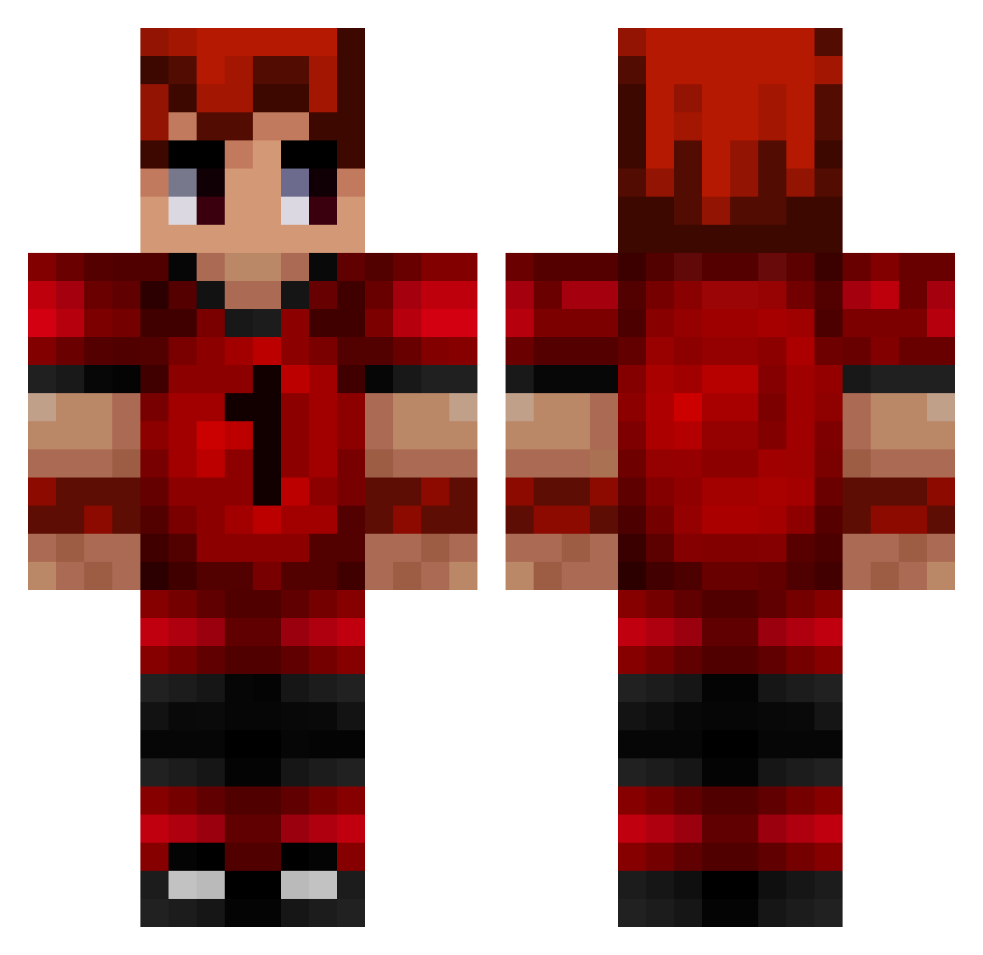 Privies Minecraft skin, front and back view