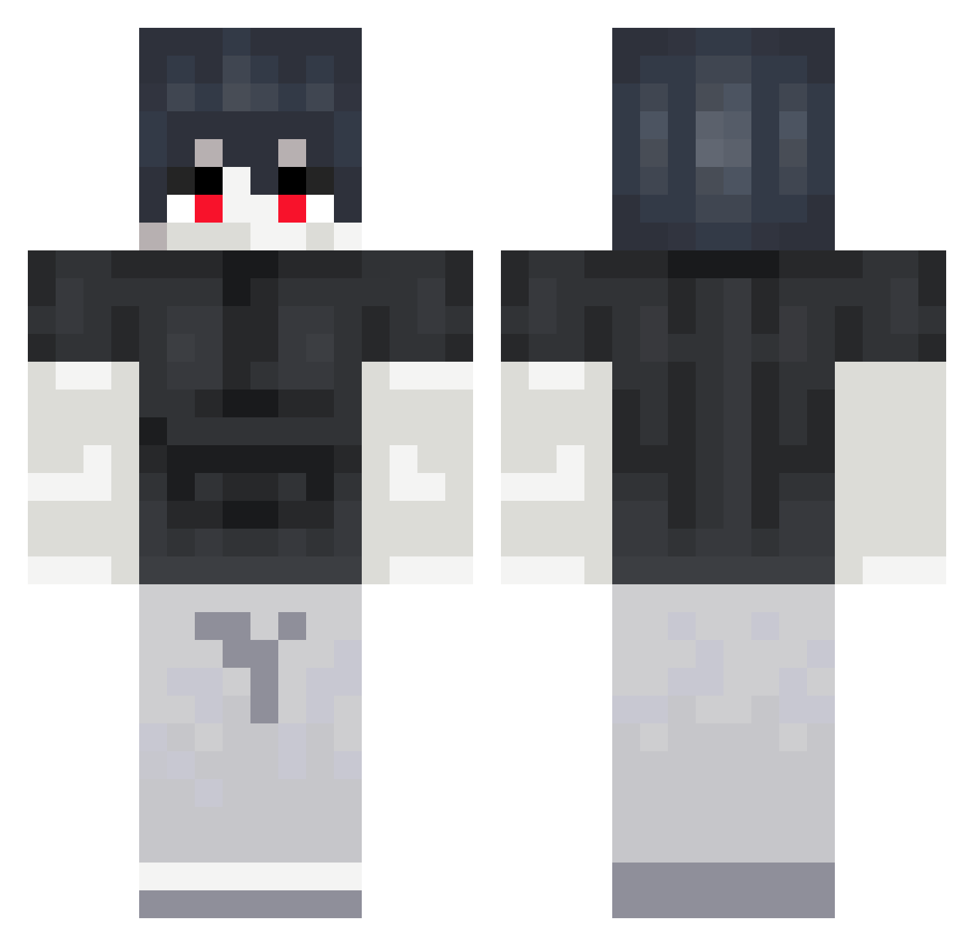 Truerex10 Minecraft skin, front and back view