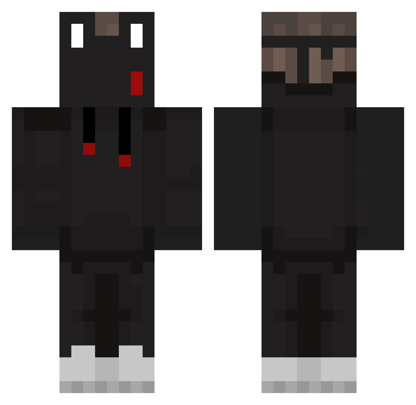 Ariel452 Minecraft skin, front and back view