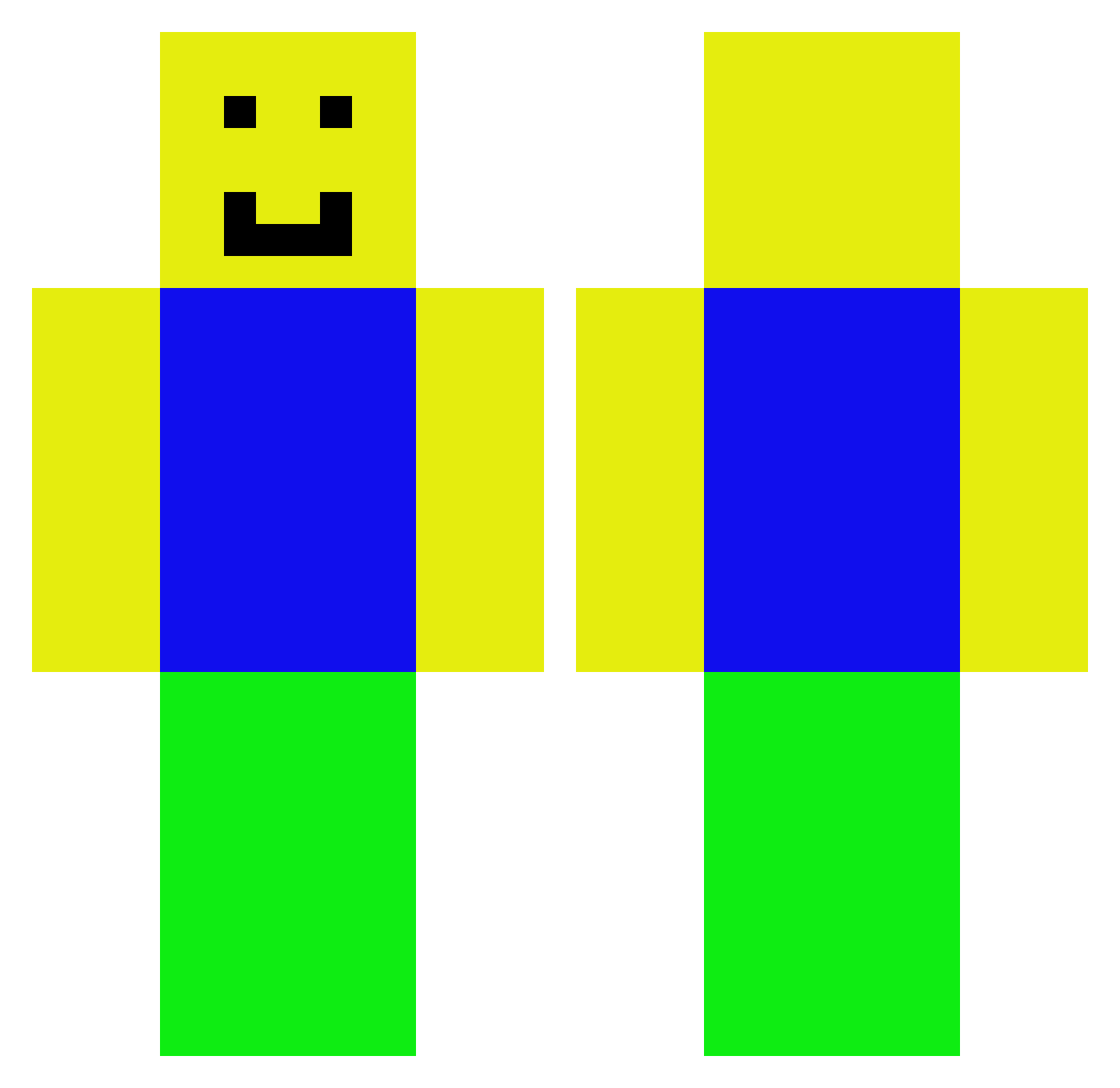 xEnTe__ Minecraft skin, front and back view