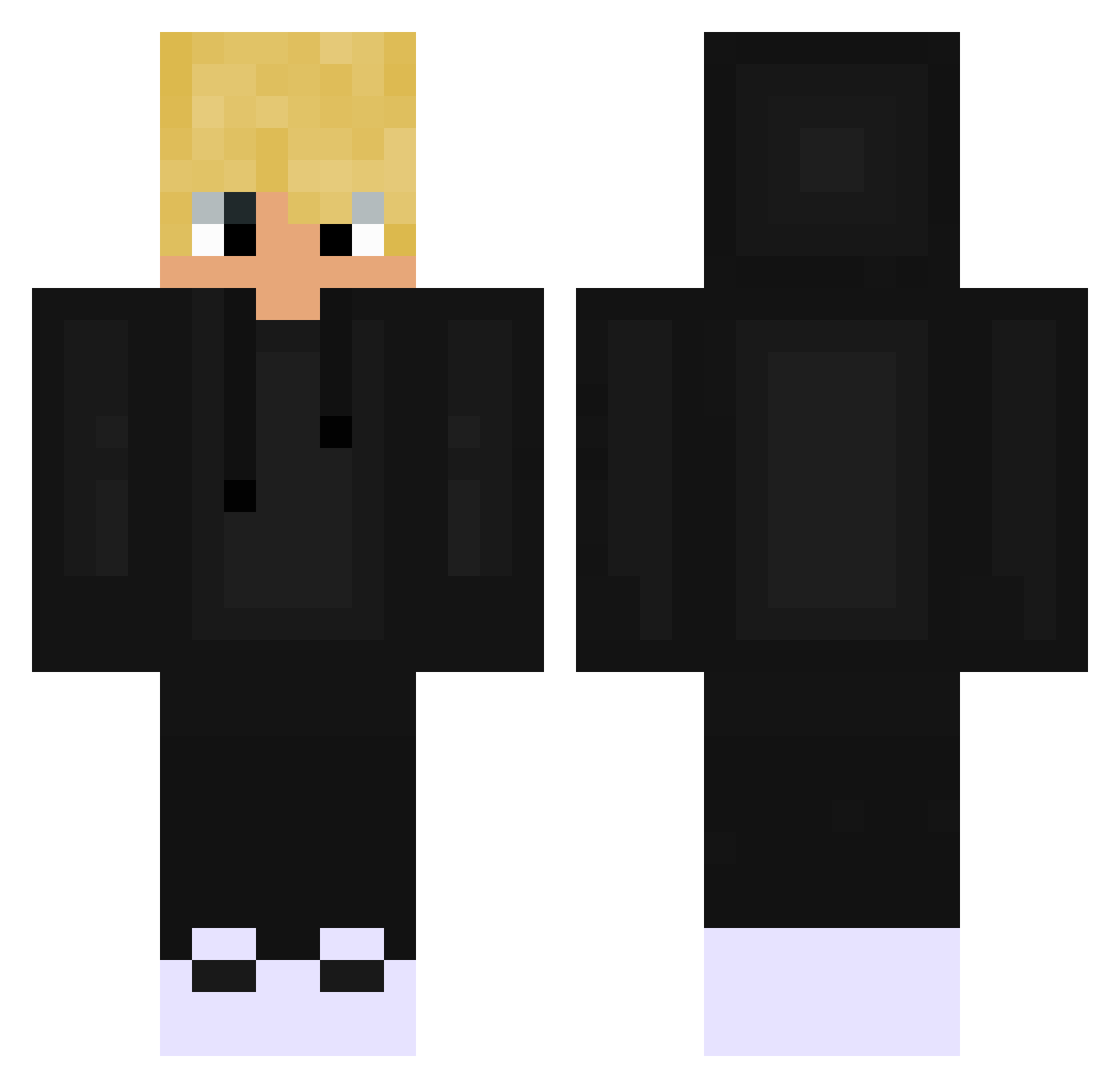 dkelis Minecraft skin, front and back view